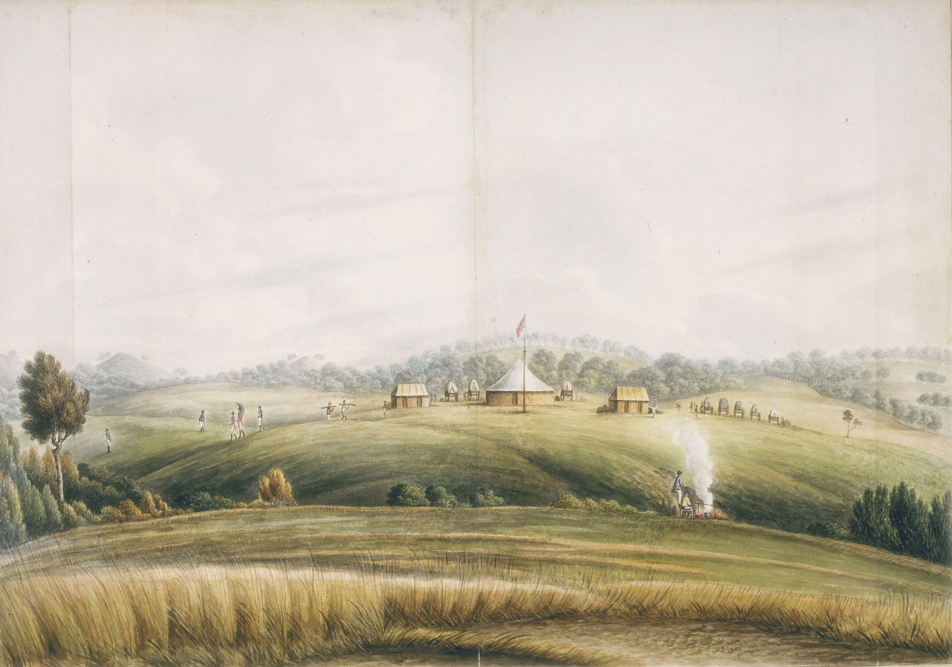 The Plains, Bathurst, by John Lewin, about 1815