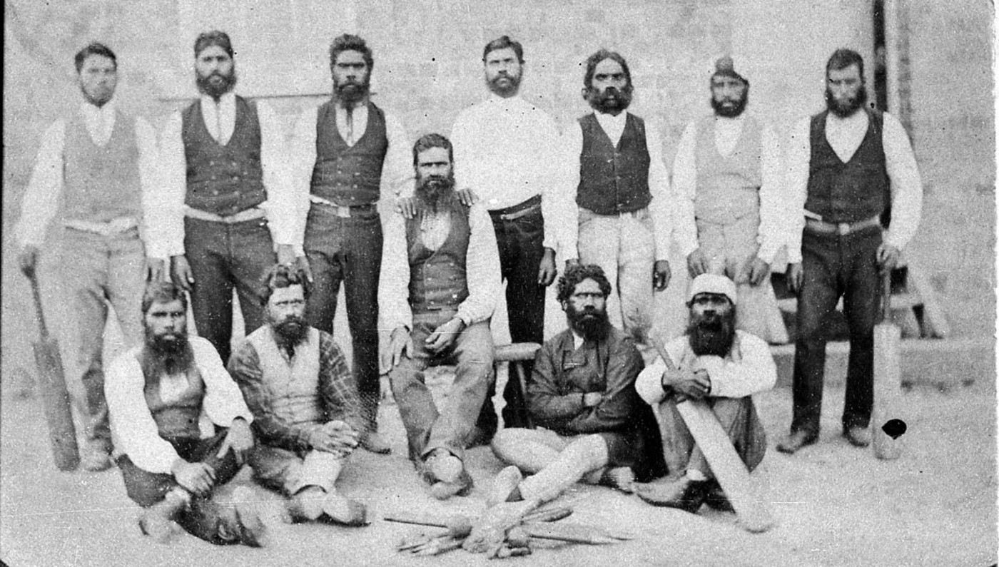 <p>Aboriginal cricket team, Ballarat, Victoria, about 1877</p>
