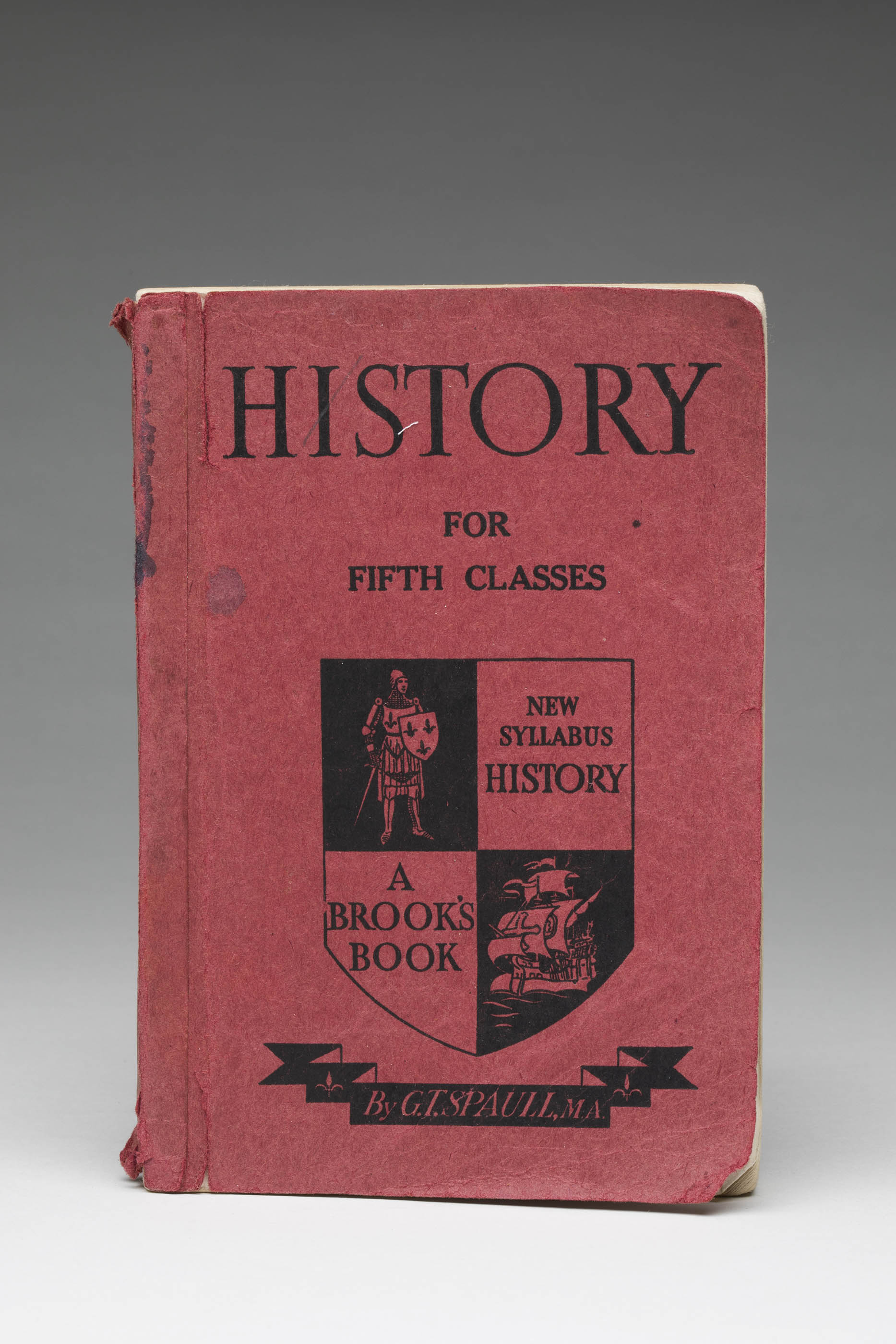  Child’s history textbook titled History for Fifth Classes.
