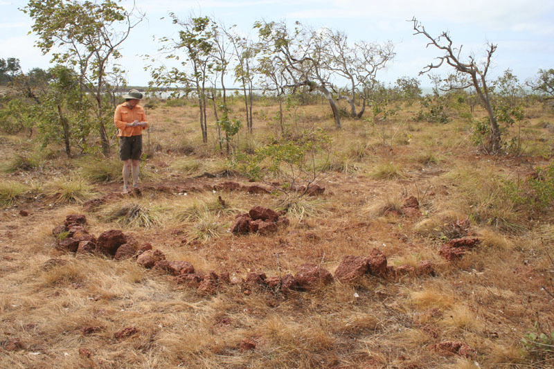 A Makasar stone arrangement near Yirrkala, Northern Territory, Australia