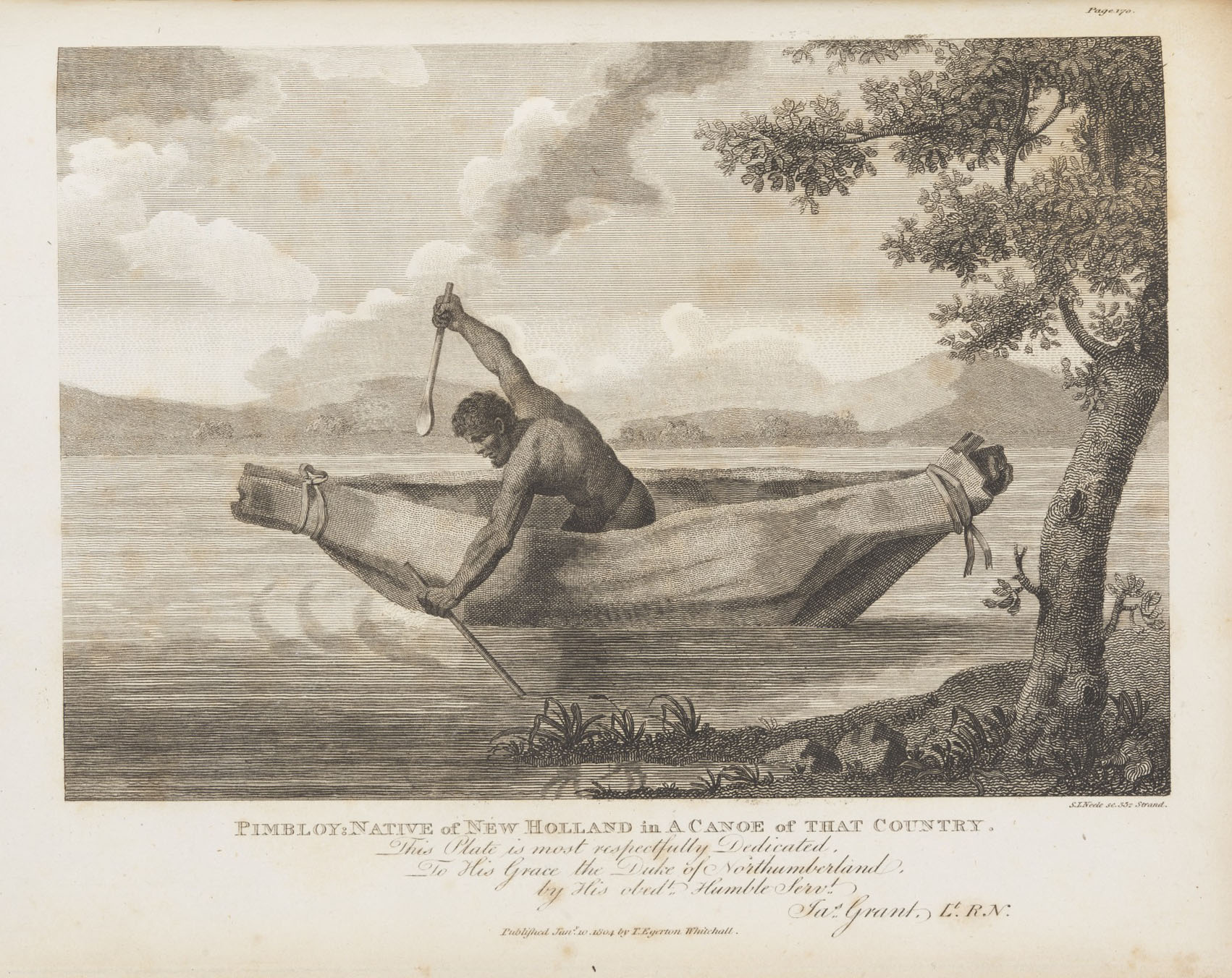 An engraving believed to be the only known depiction of Pemulwuy.