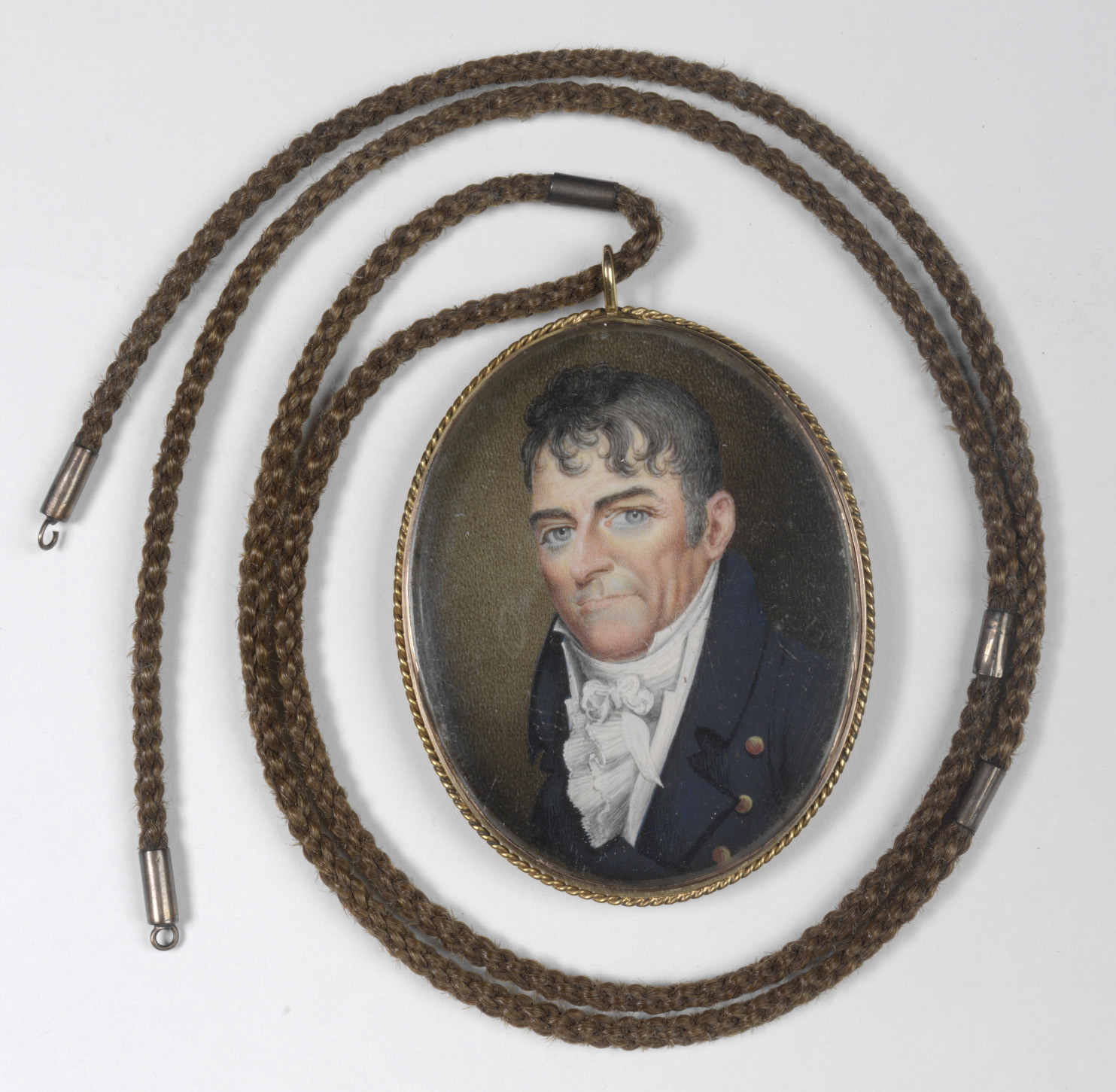 Miniature portrait of Captain Eber Bunker, about 1810. Bucker captained some of Australia’s earliest whaling ships. 