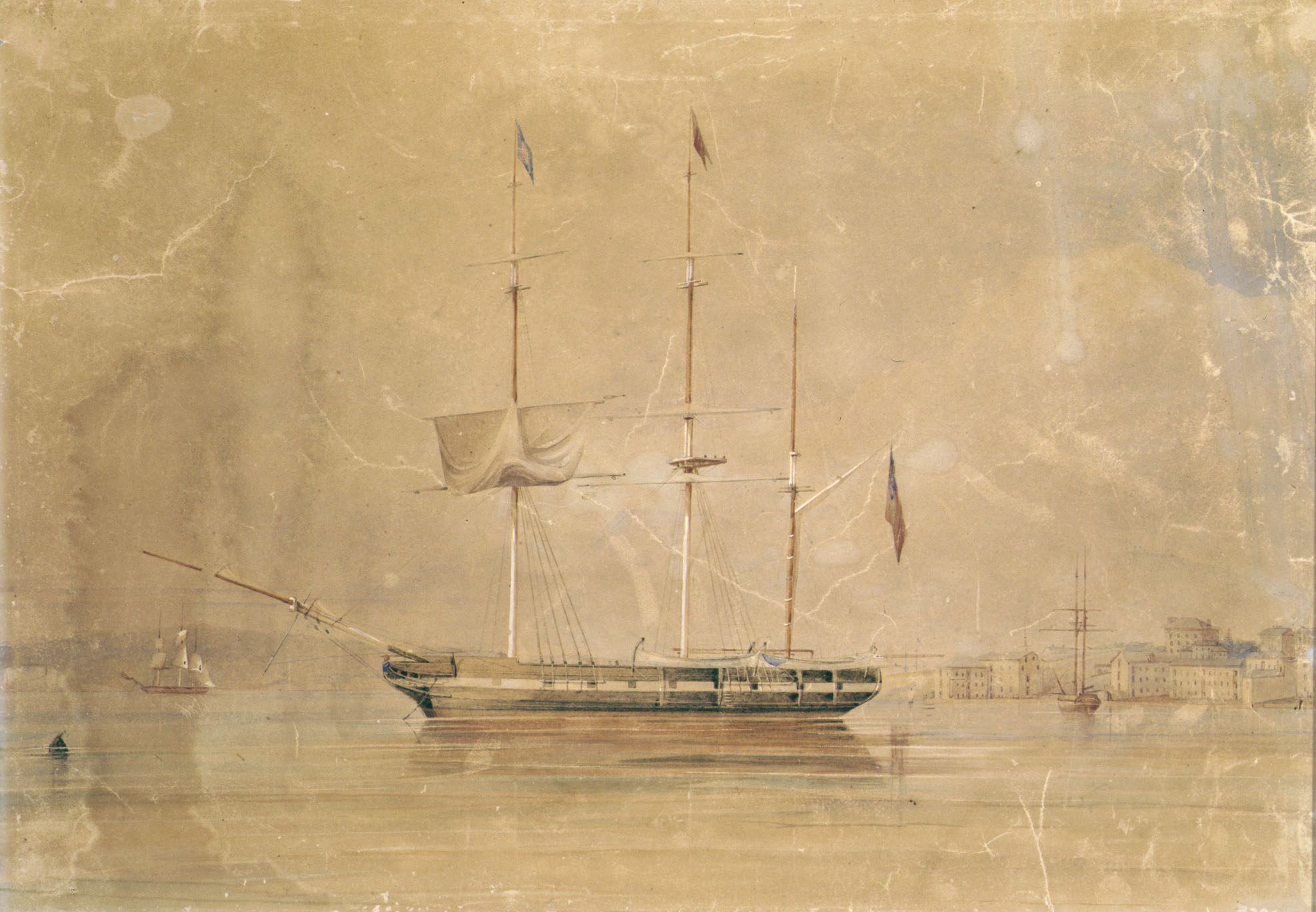 Whaling ships belonging to Richard Jones, by Frederick Garling.