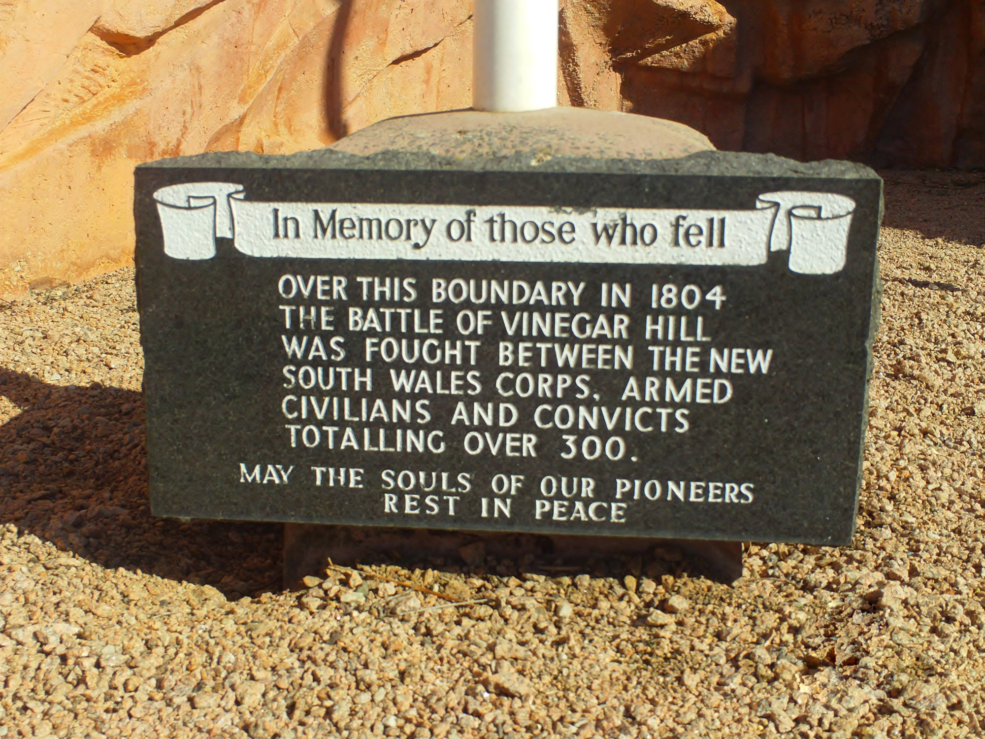 Memorial to ‘Australia’s Vinegar Hill’