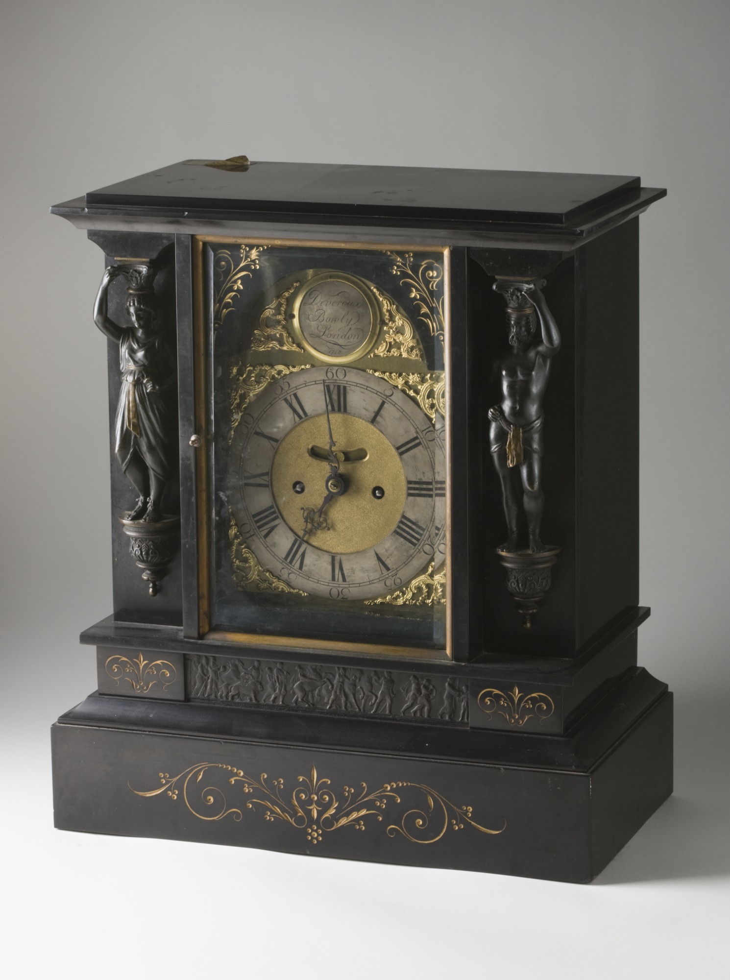 Black Devereux Bowly clock. This clock was brought to Australia by the Blaxland family in the early 1800s.  
