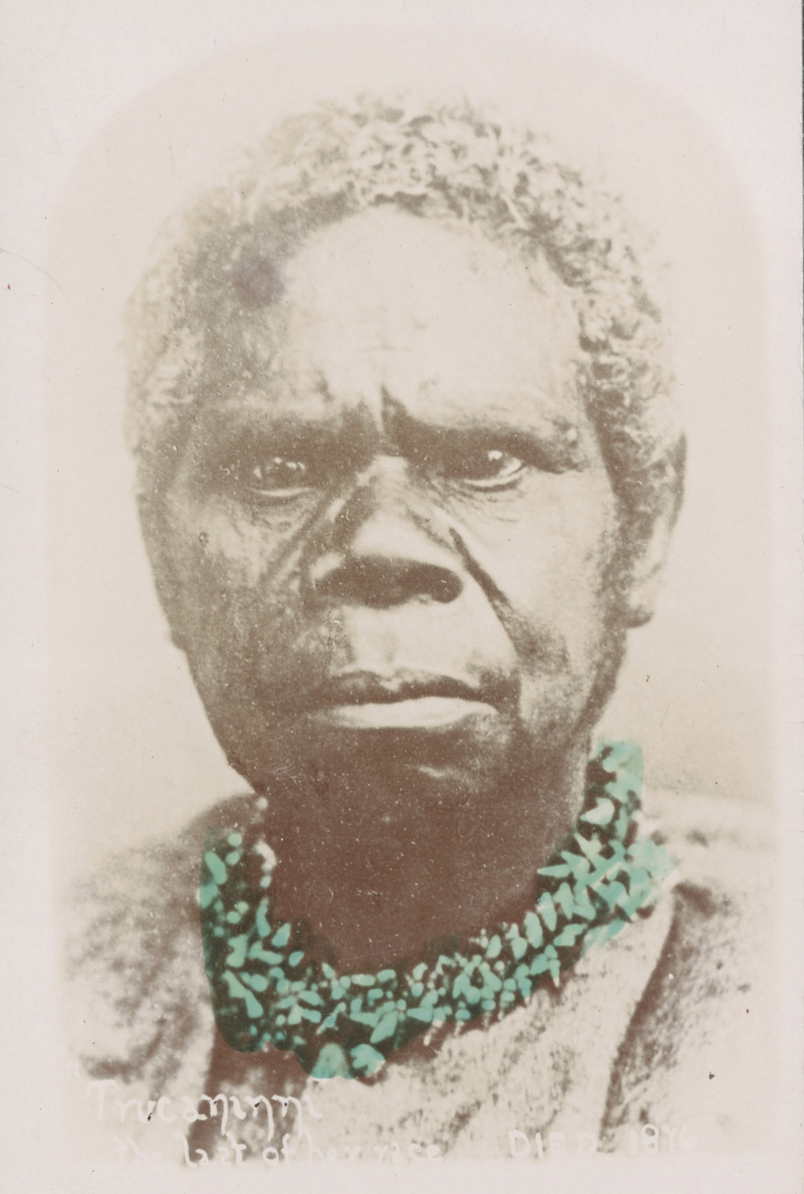 Photograph of Tasmanian Aboriginal woman Truganini, by Charles Alfred Woolley