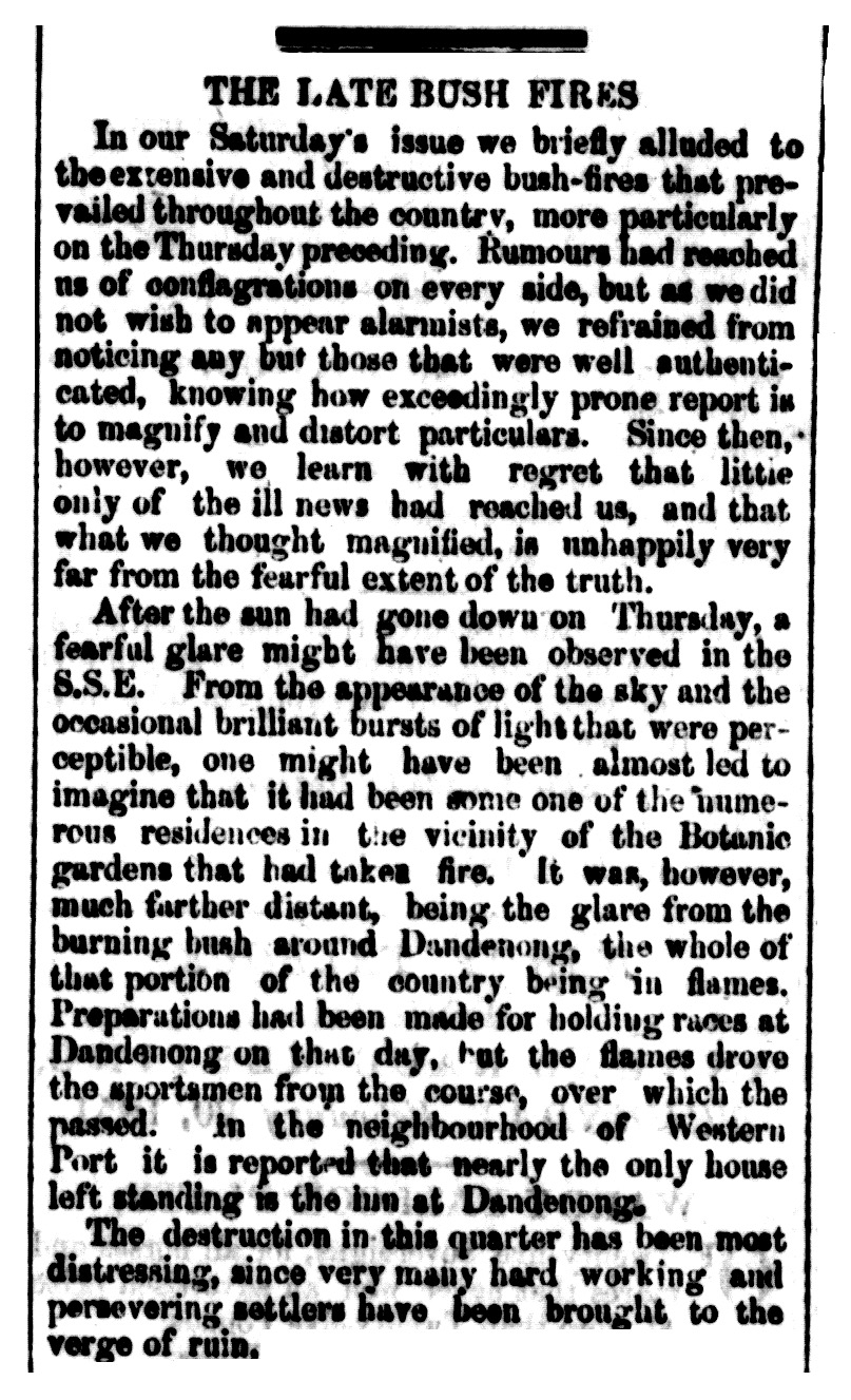 Extract from the Argus (Melbourne), 10 February 1851, p. 2