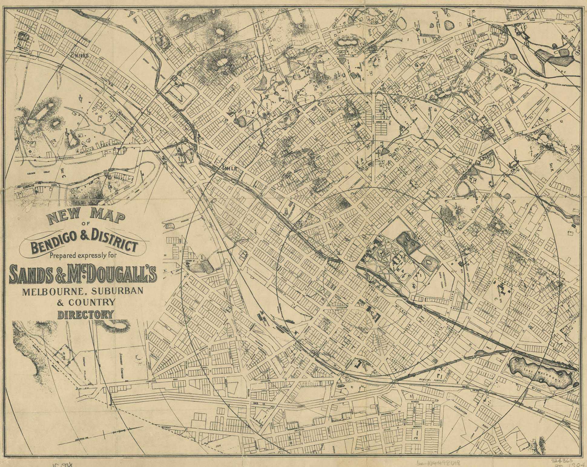 Map of Bendigo. 