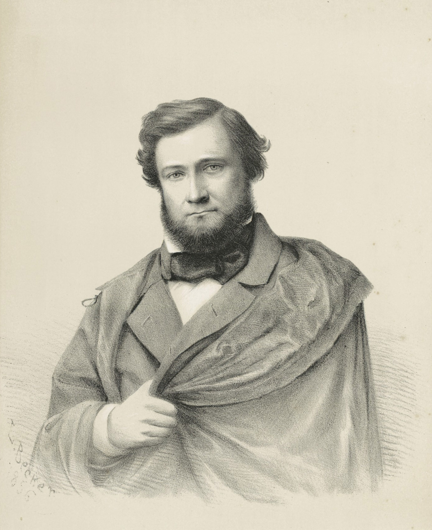 Peter Lalor, by Ludwig Becker, 1856.
