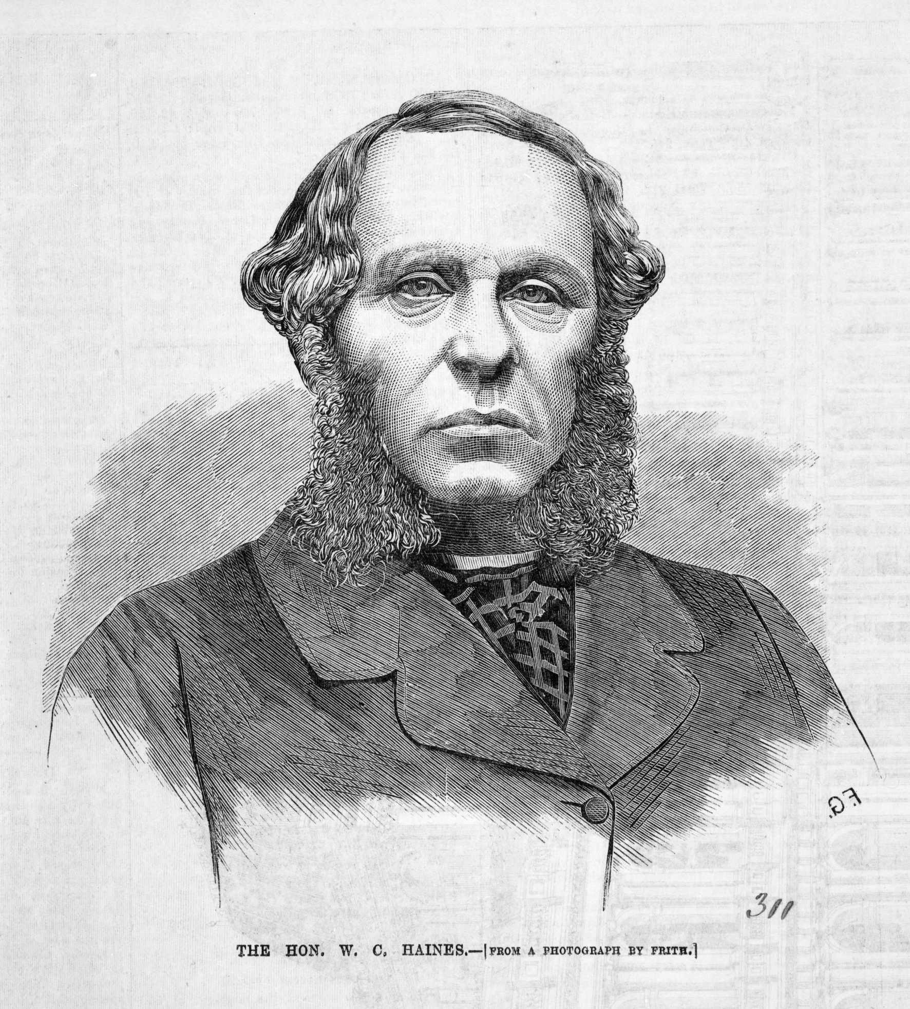 William C. Haines, Premier of Victoria, 1866.