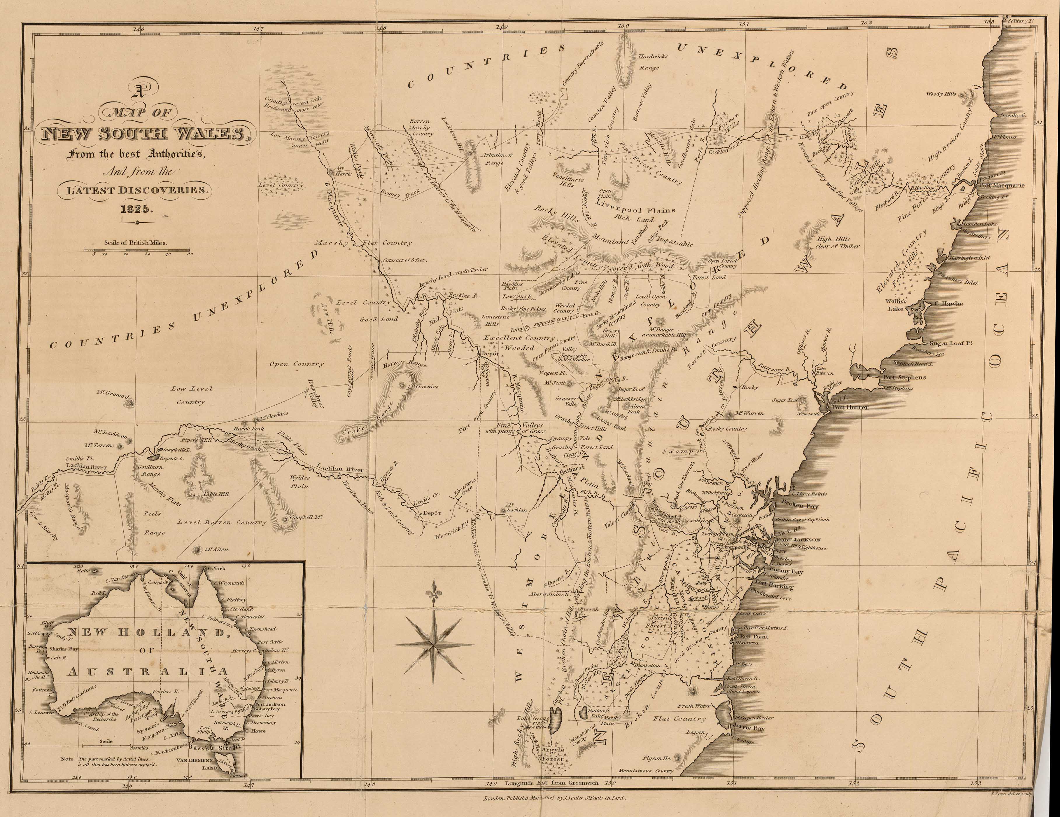 A map of New South Wales, 1825
