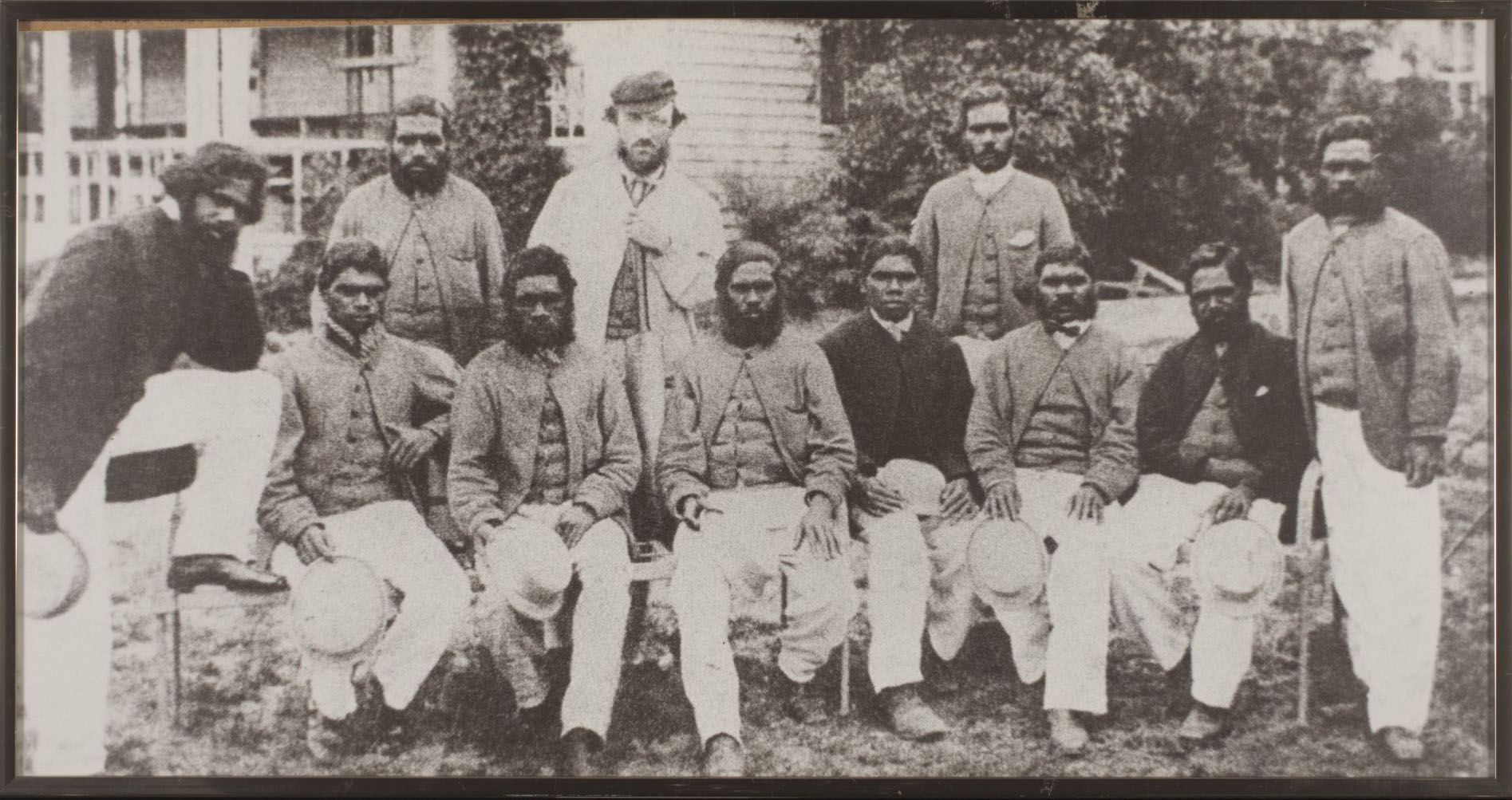 An Aboriginal cricket team, 1866.