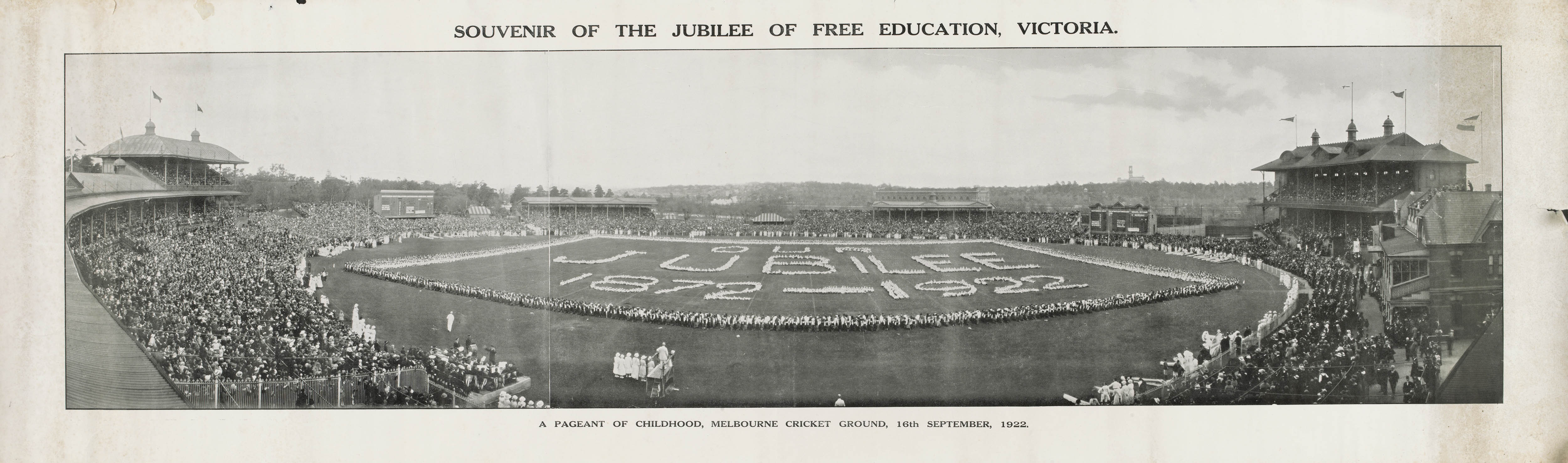  Souvenir of the Jubilee of Free Education, Victoria, 1922.