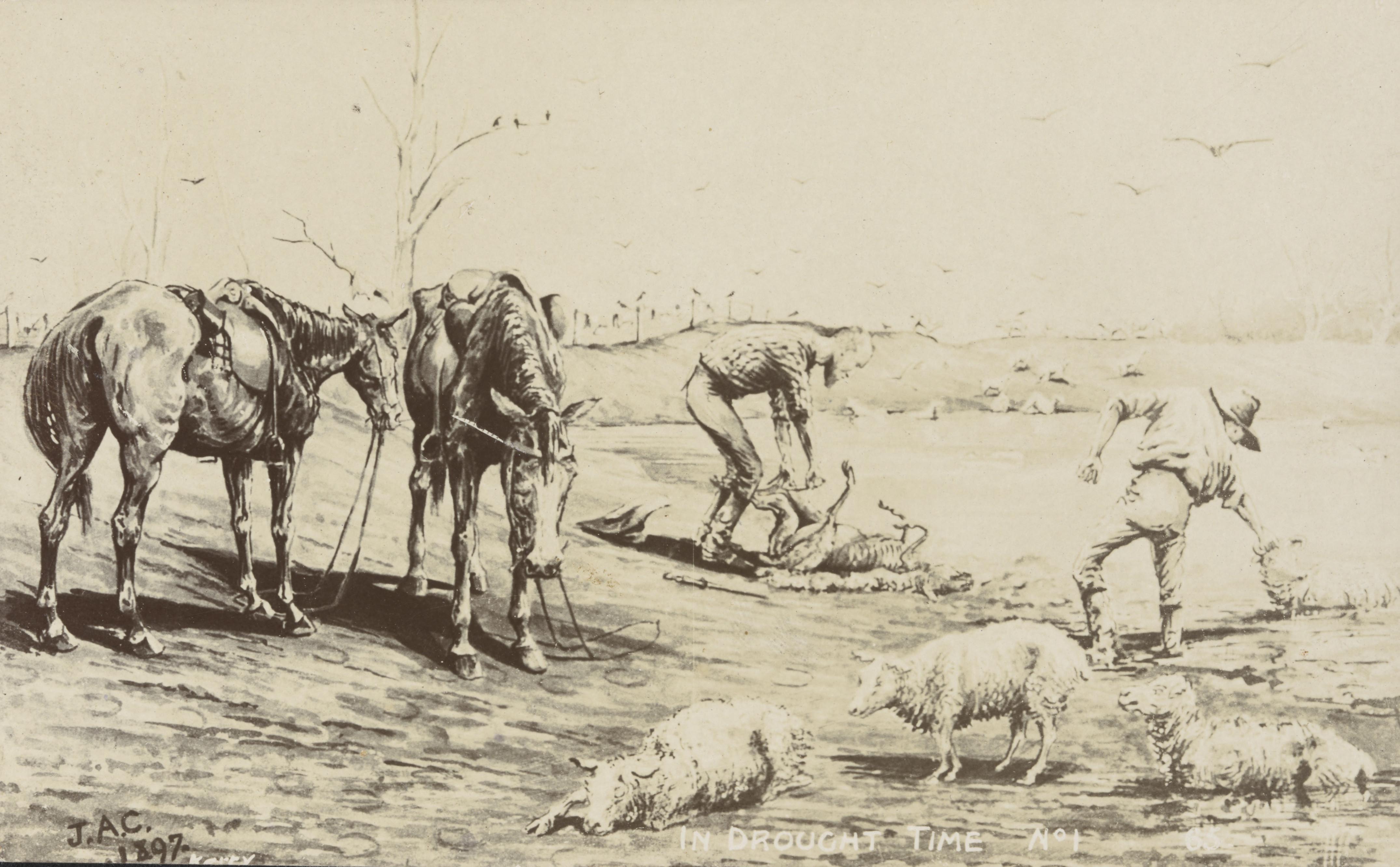 ‘In drought time’, 1897, by John Anthony Commins.