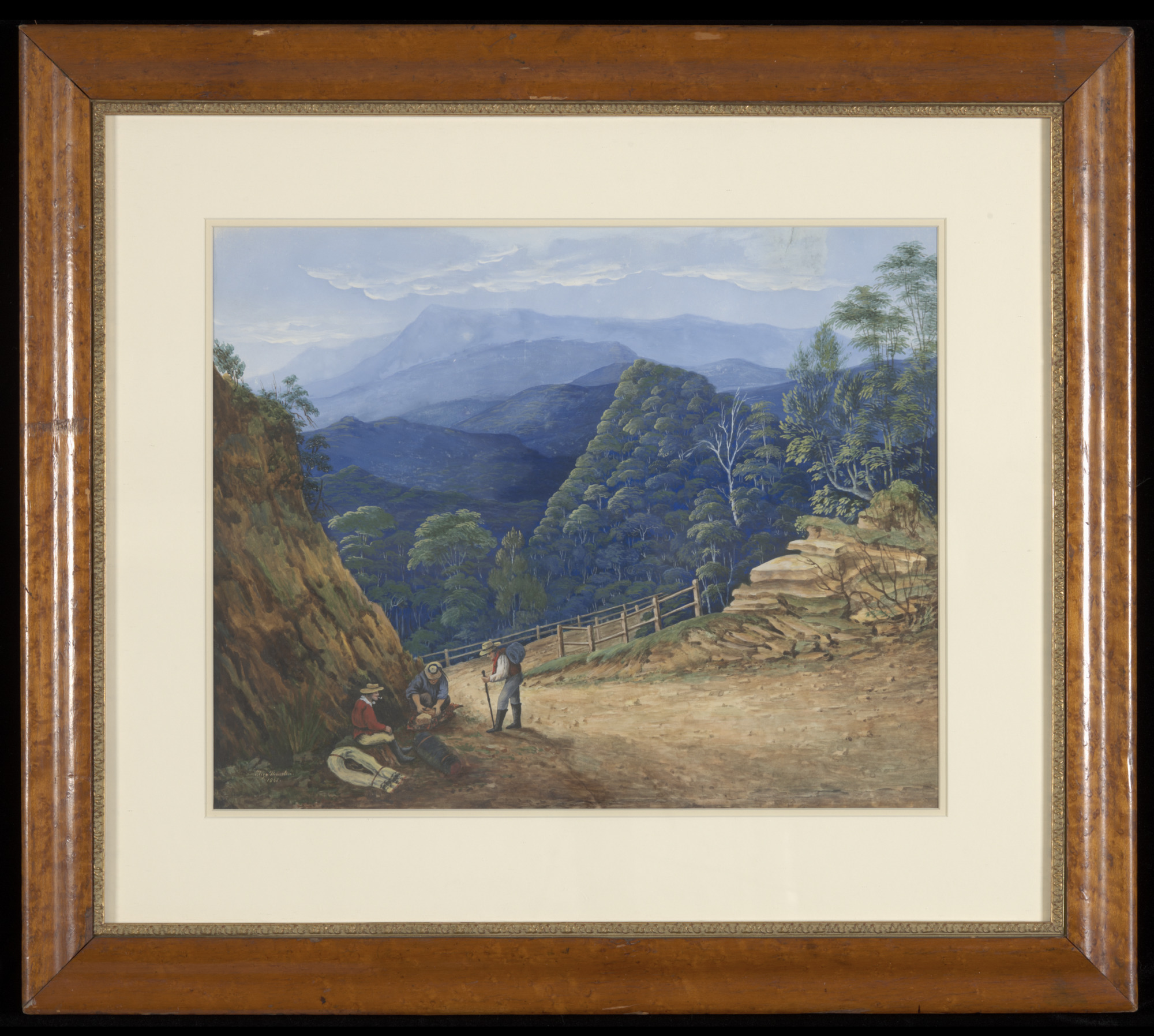 Victoria Pass, Blue Mountains, by Eliza Thurston,1861