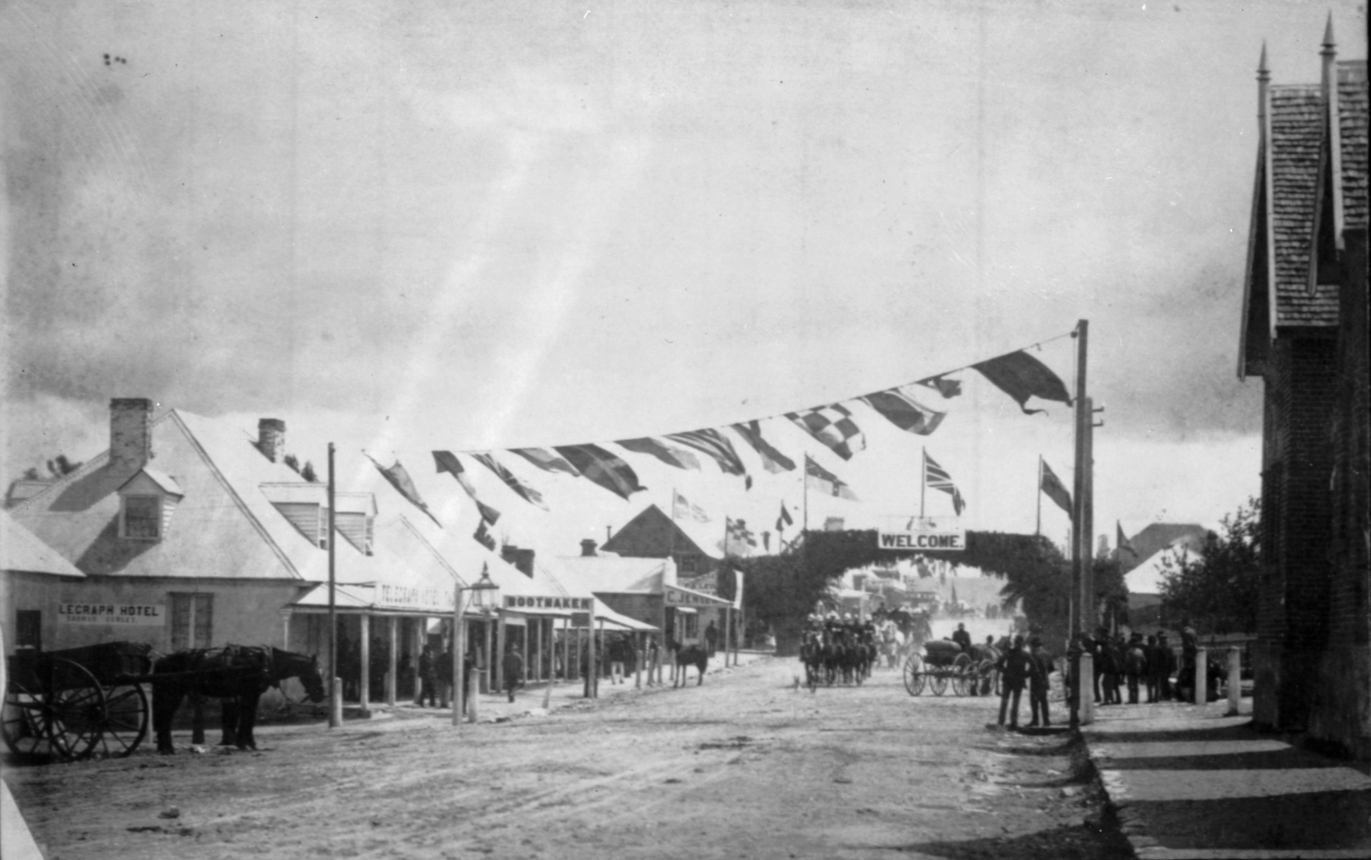 Opening of the Tenterfield railway, New South Wales, 1886.