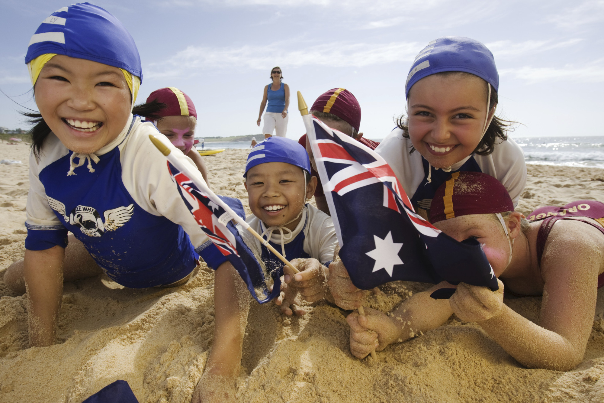 Nippers (junior surf lifesavers) from Dee Why and Orange, New South Wales. 