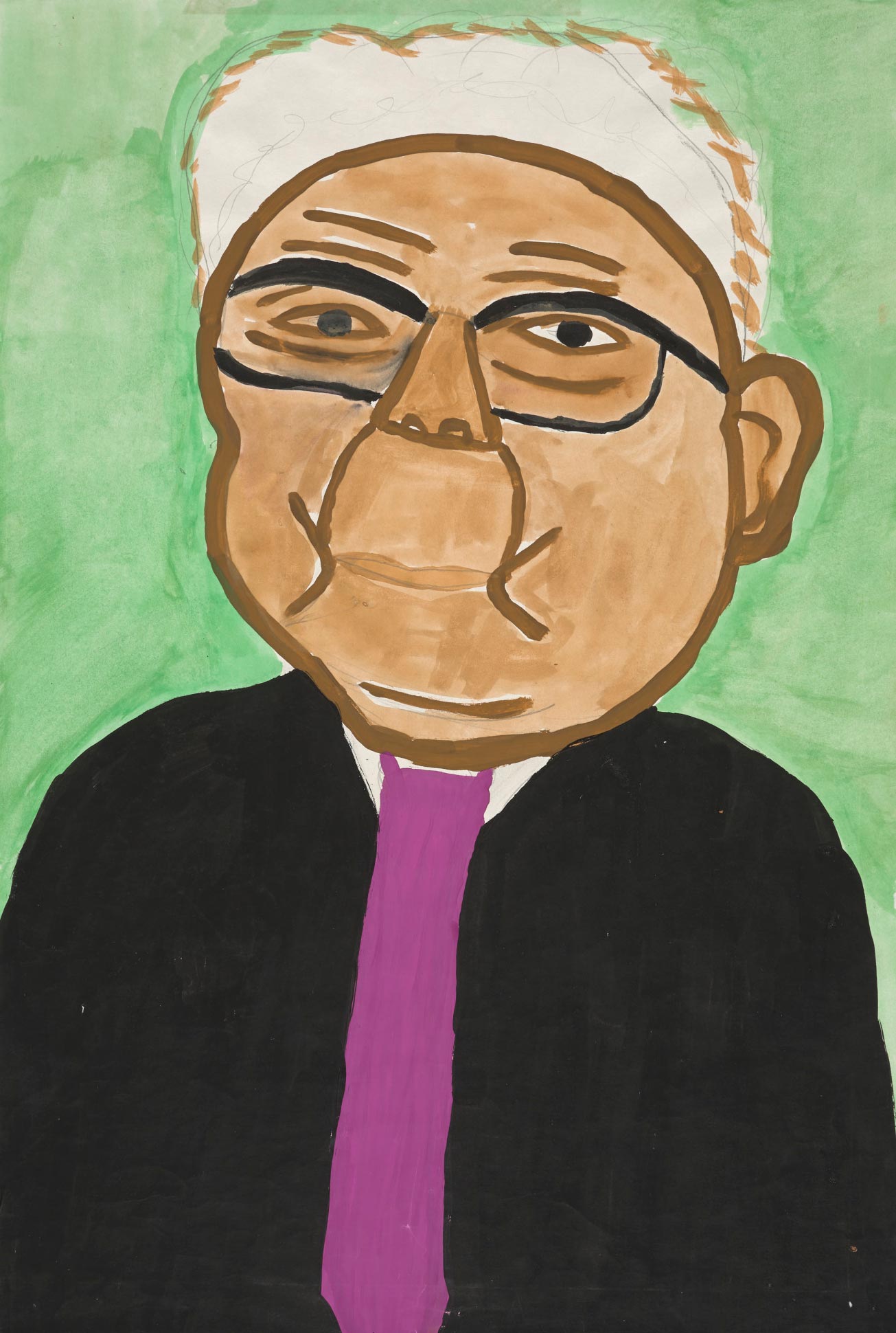 Sir Douglas Nicholls by Regina B age 13, Port Lincoln SA. Nicholls was an Aboriginal rights activist, associated with the Australian Aborigines’ League. Artist: Regina B (13).