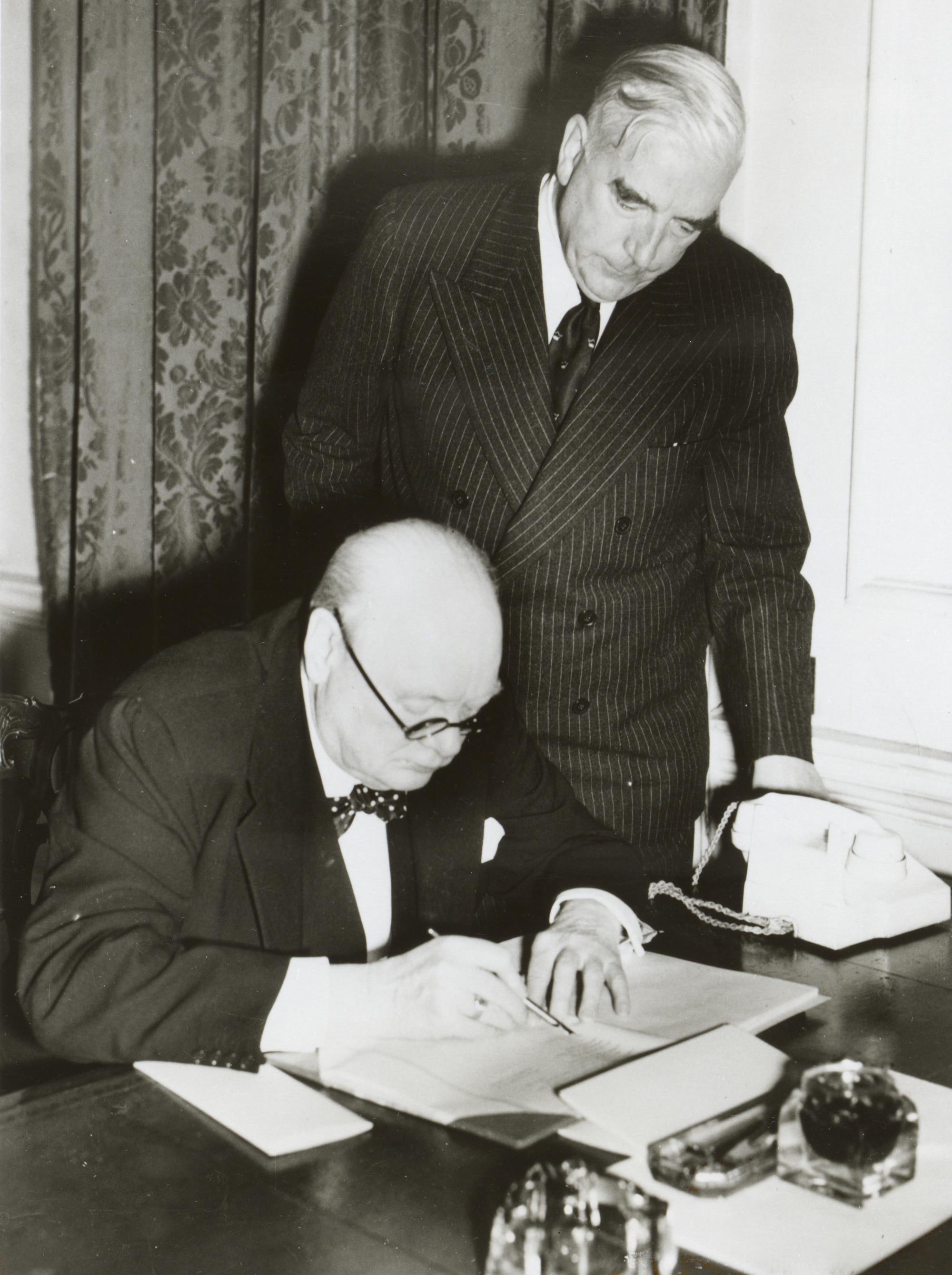 Australian Prime Minister Robert Menzies and British Prime Minister Winston Churchill, London, 1941