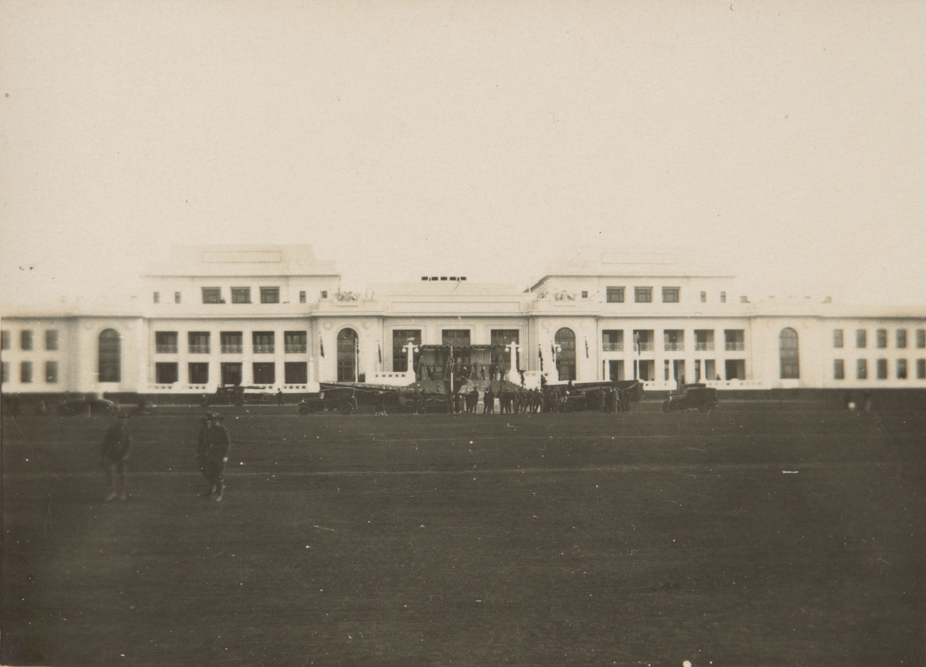 Black and white photograph of Old Parliament House.
