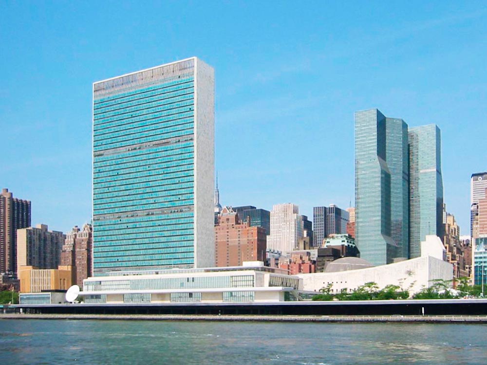 United Nations Headquarters, Manhattan, United States of America.