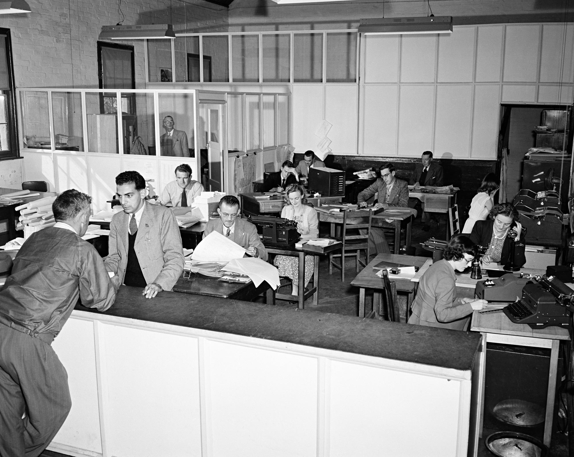 Snowy Mountains Hydro-Electric Scheme office, Cooma, 1950.