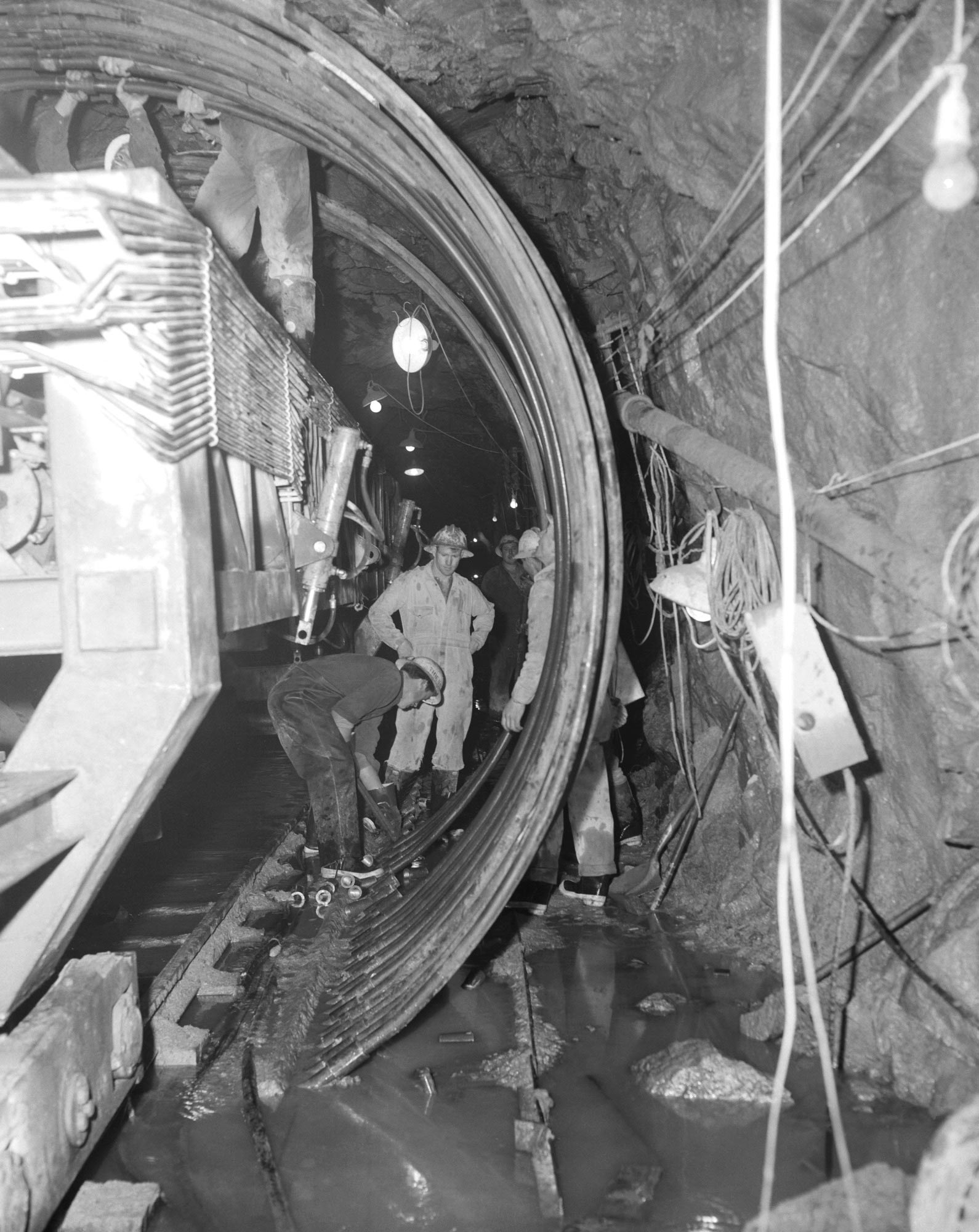 Swiss and German immigrants at work on the Snowy Mountains Hydro Scheme.