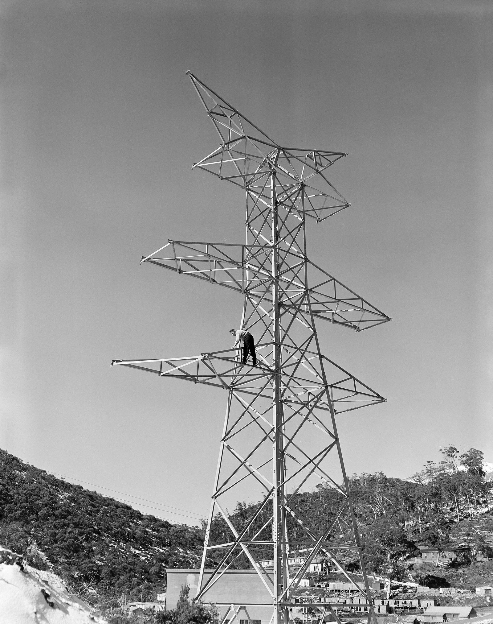 An electricity tower at the Guthega Power Station.