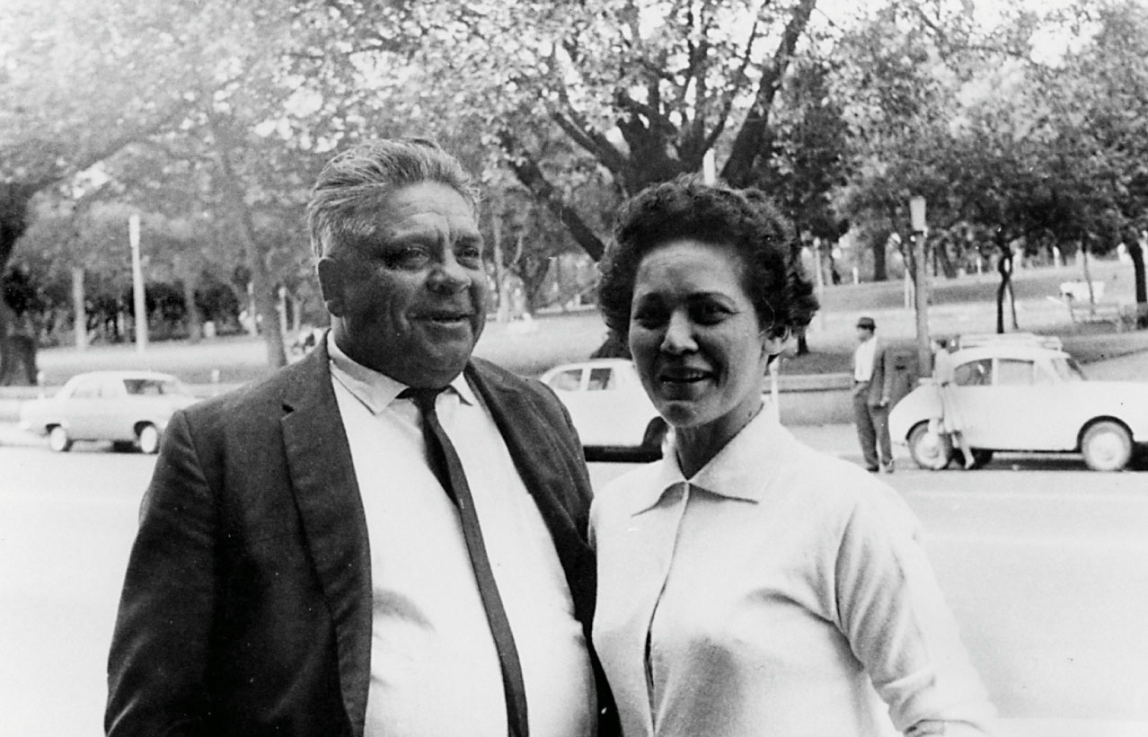 Joe McGinness, President, and Dulcie Flower, Secretary, Federal Council for the Advancement of Aborigines and Torres Strait Islanders, 1969.