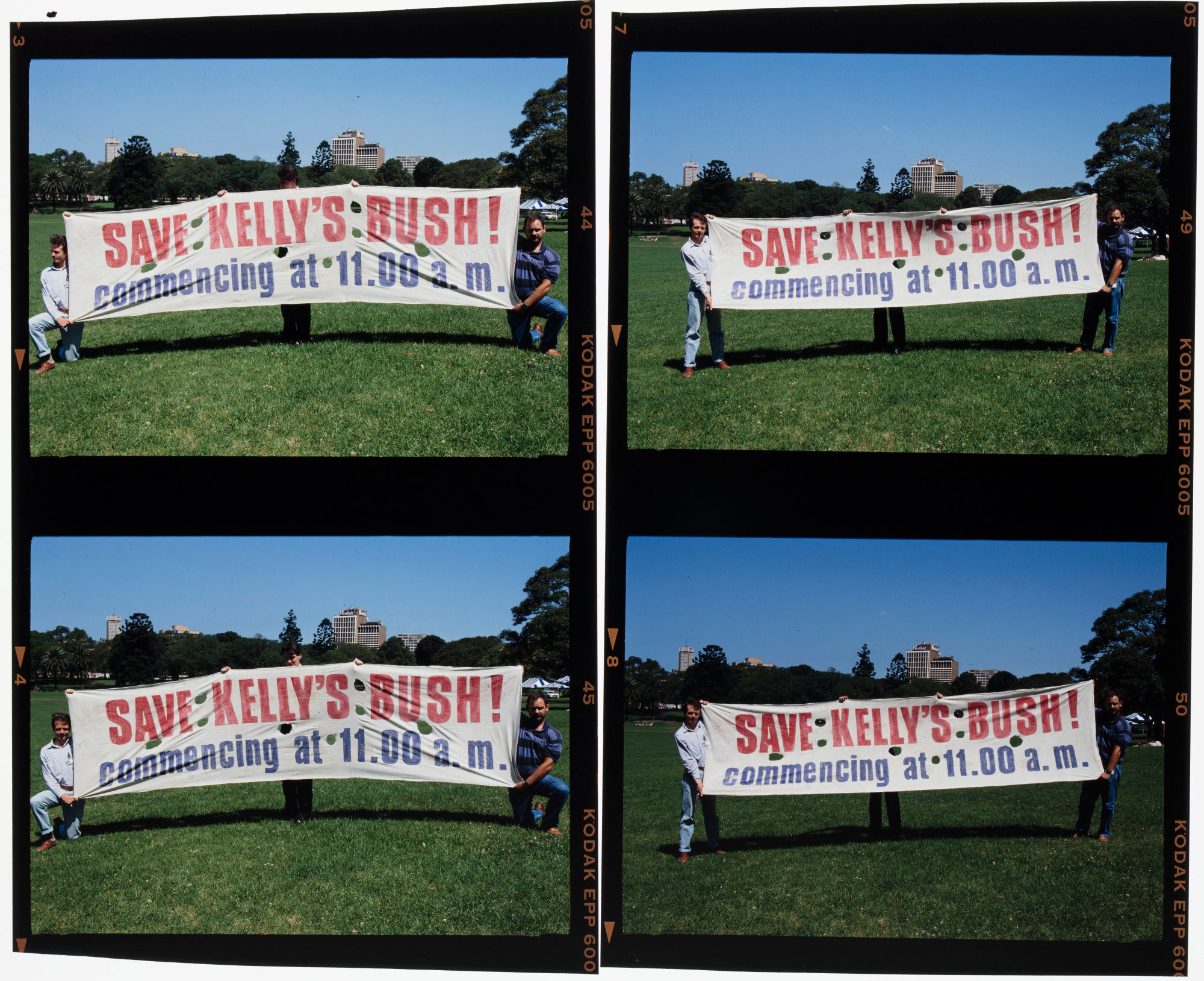 Protestors support saving Kelly’s Bush from development, 1971. Battlers for Kellys Bush.