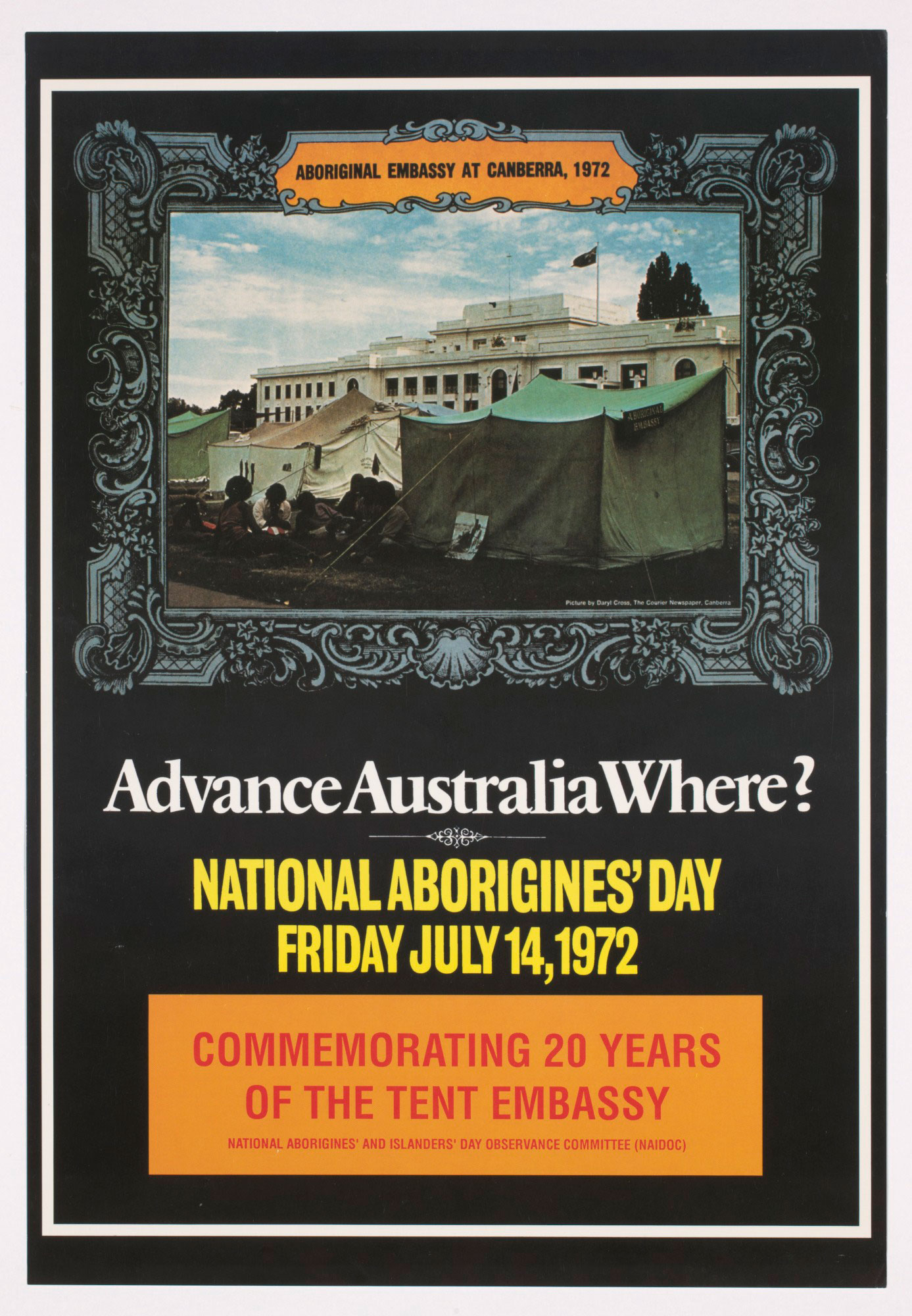Poster titled ‘Advance Australia Where?’.