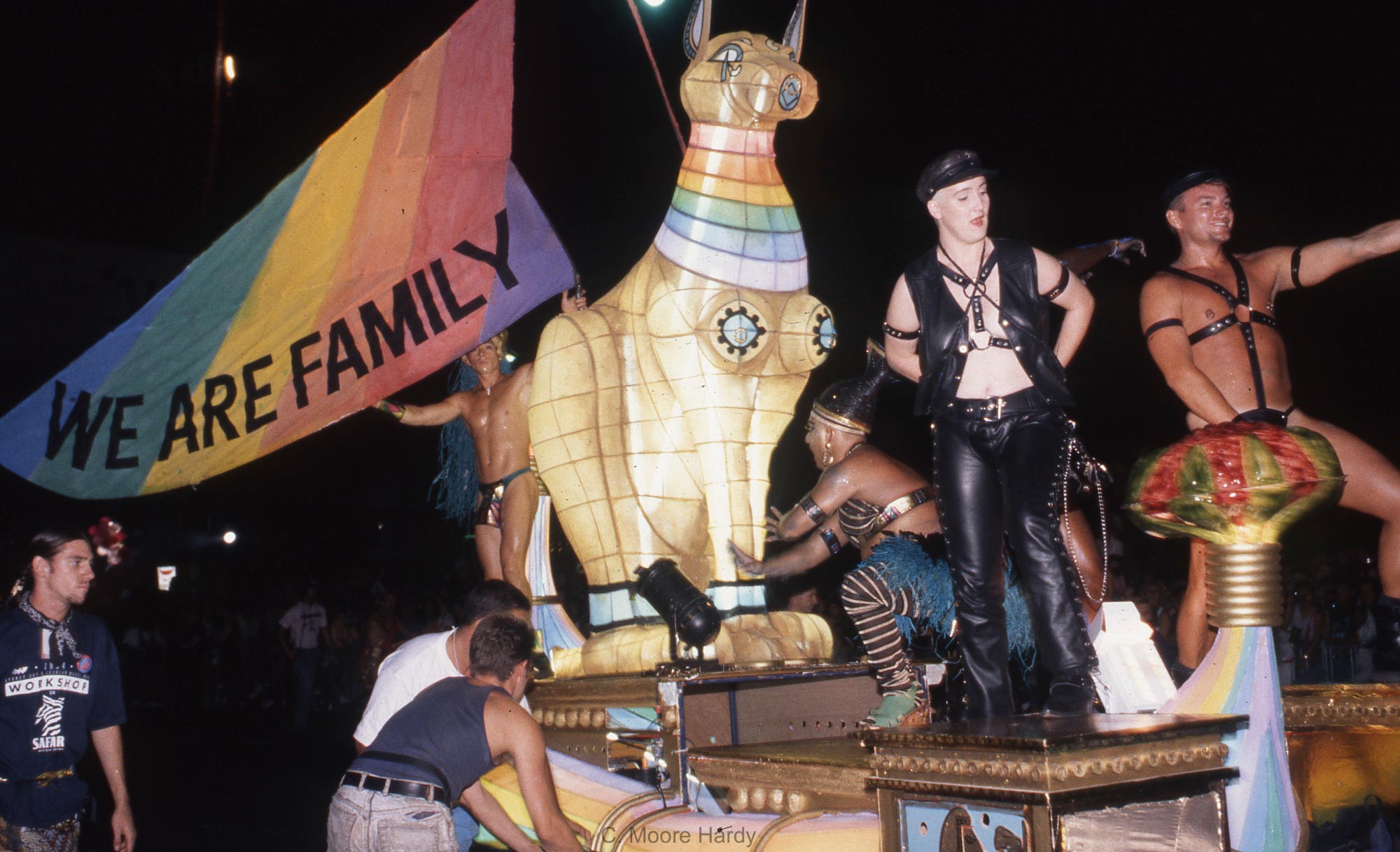 <p>Lead float in the Sydney Gay and Lesbian Mardi Gras Parade, 1992</p>