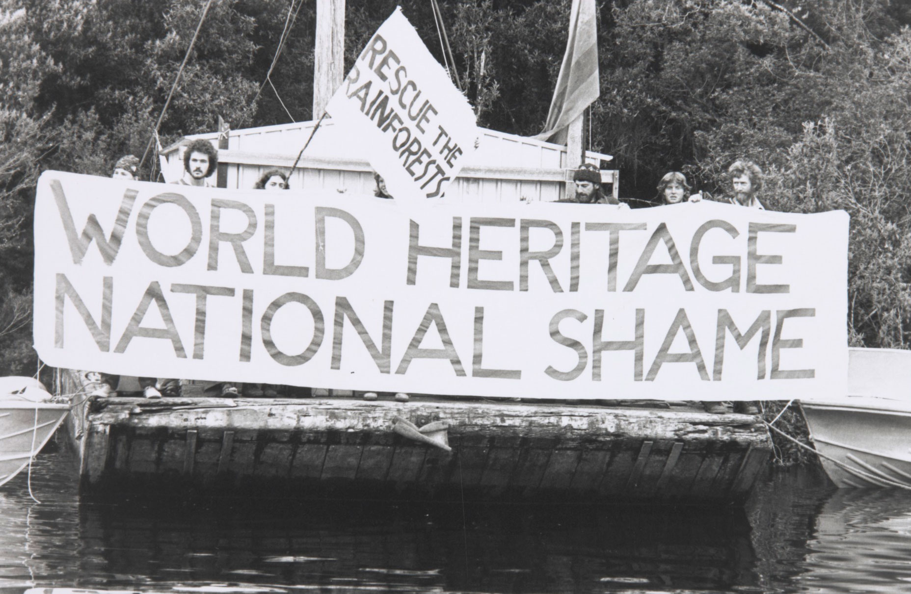 Protests during the campaign to save the Franklin River.
