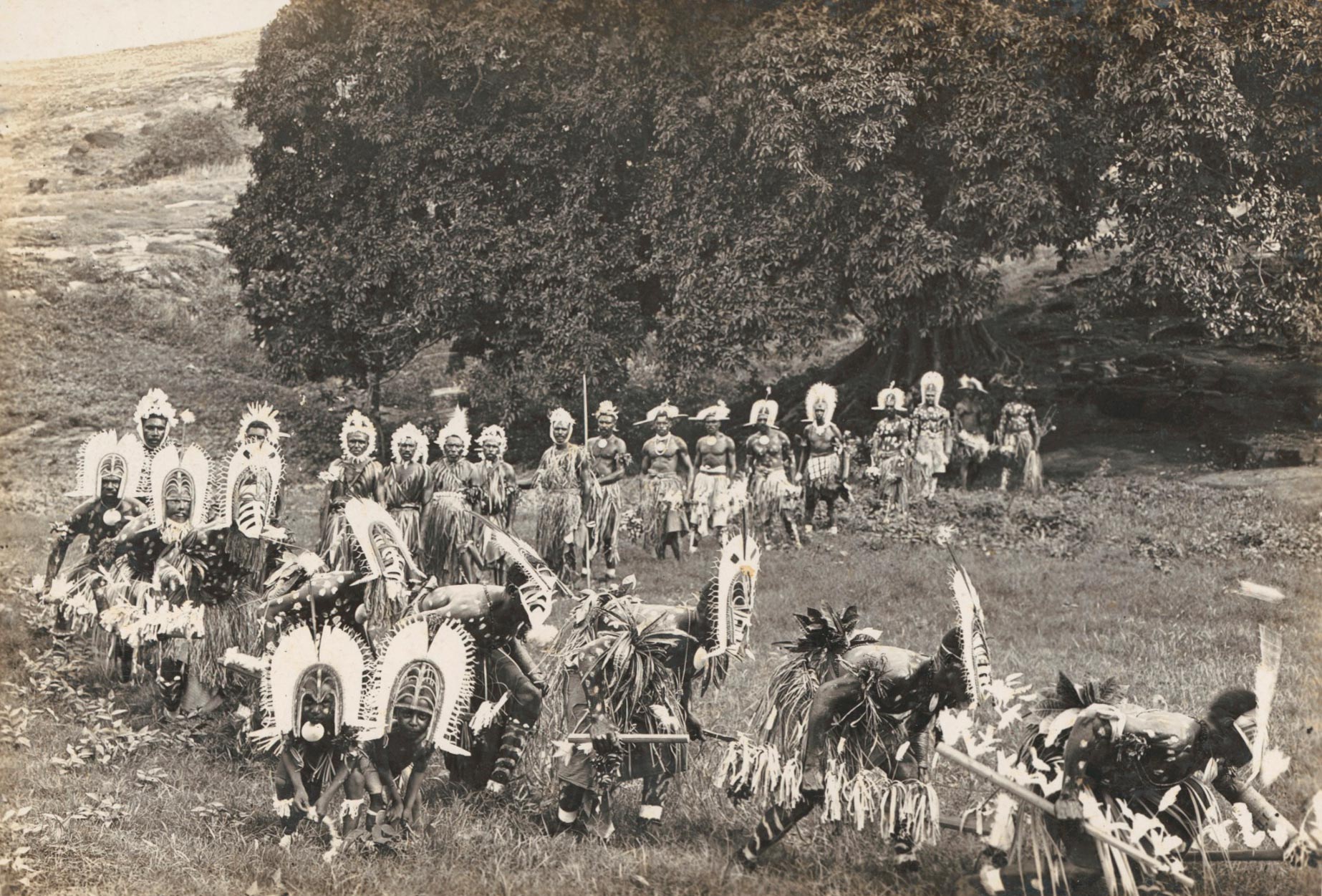 Traditional Mer dancers, 1921.