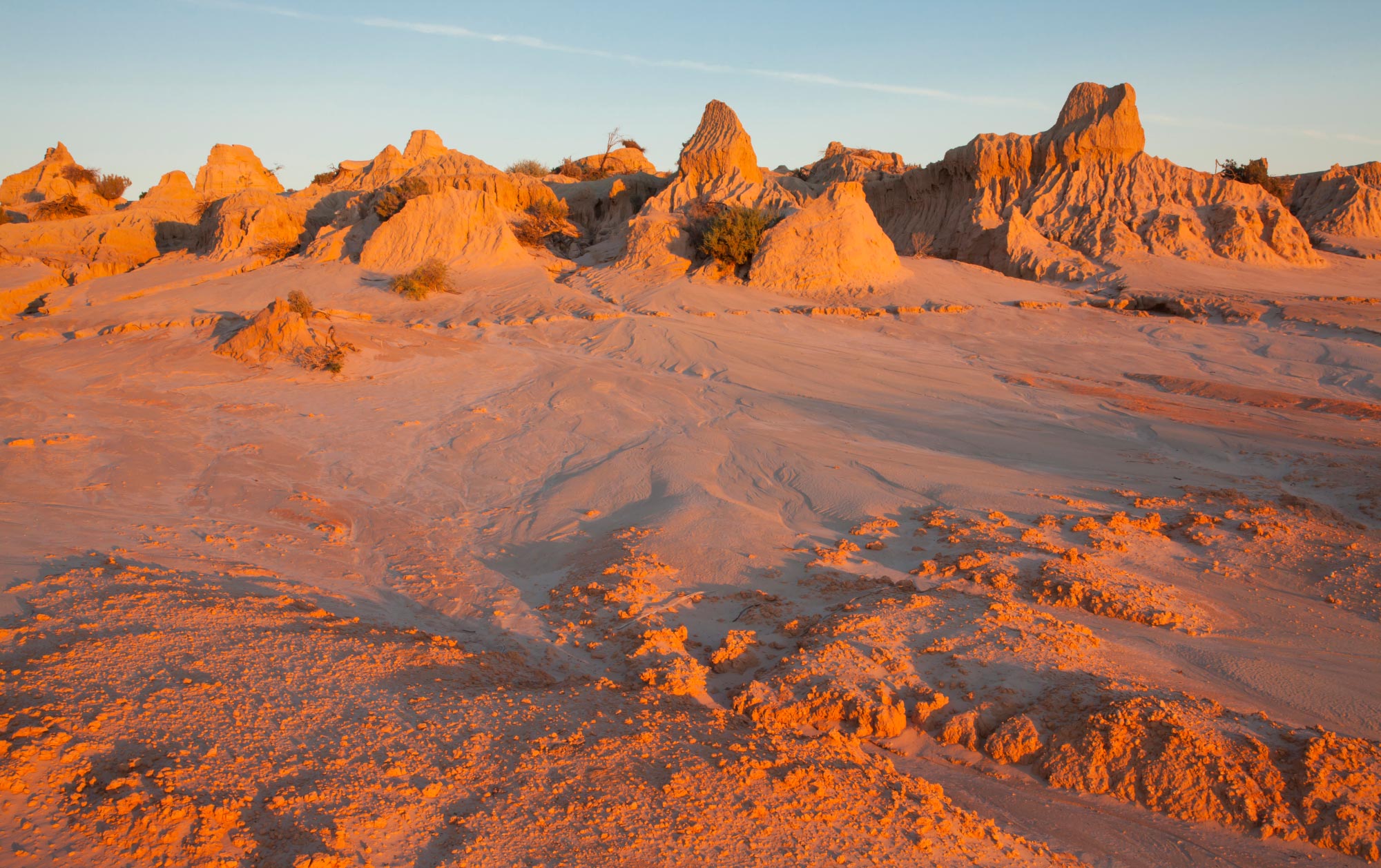 Sunset on the Lake Mungo lunette.