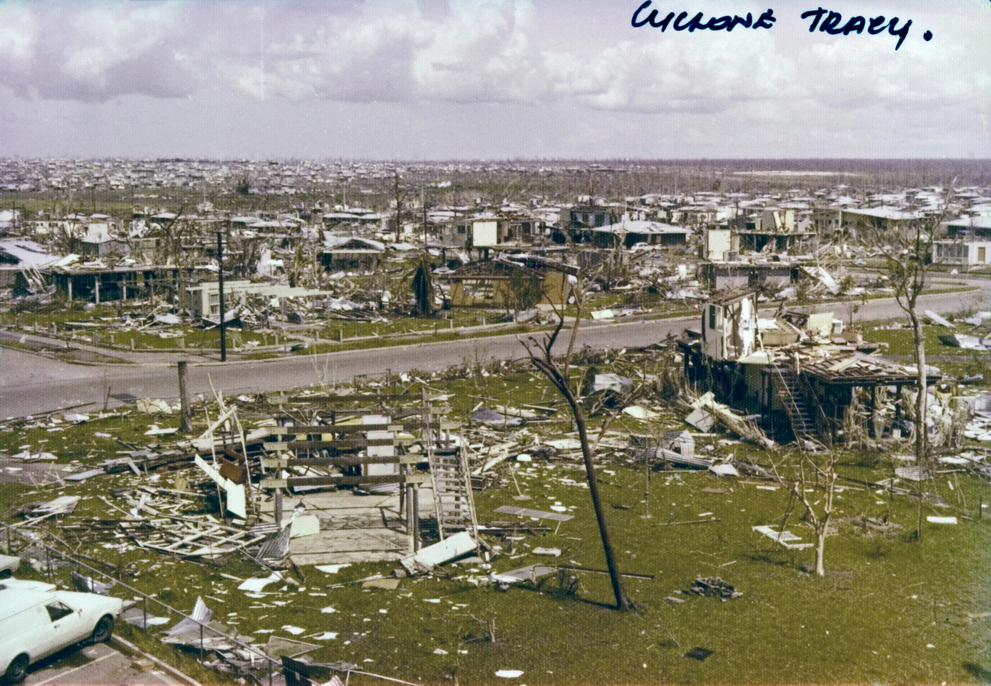 Darwin suburb of Wagaman after Cyclone Tracy, 1974.