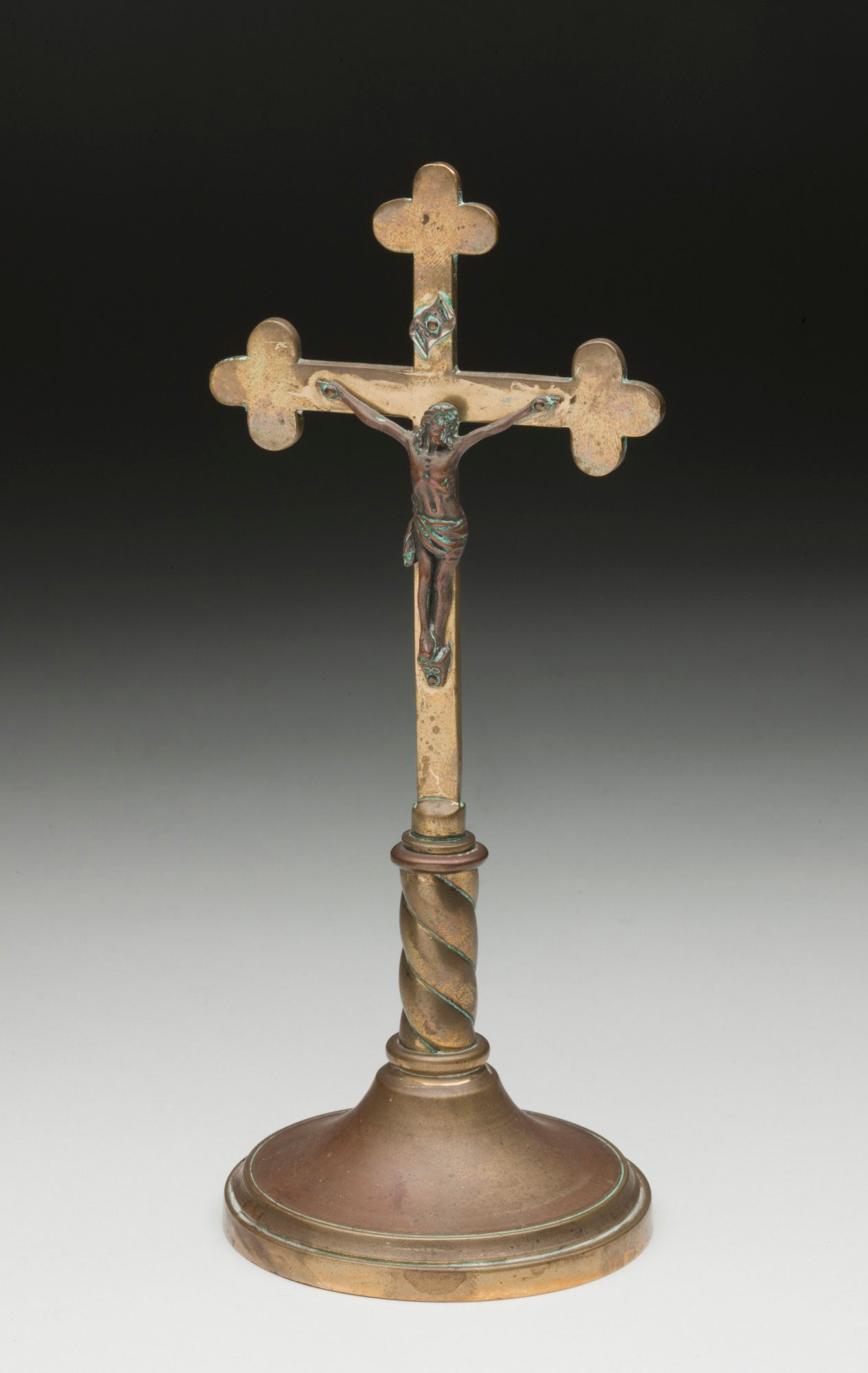 Crucifix on stand which belonged to Janice Konstantinidis, one of the ‘Forgotten Australians’.