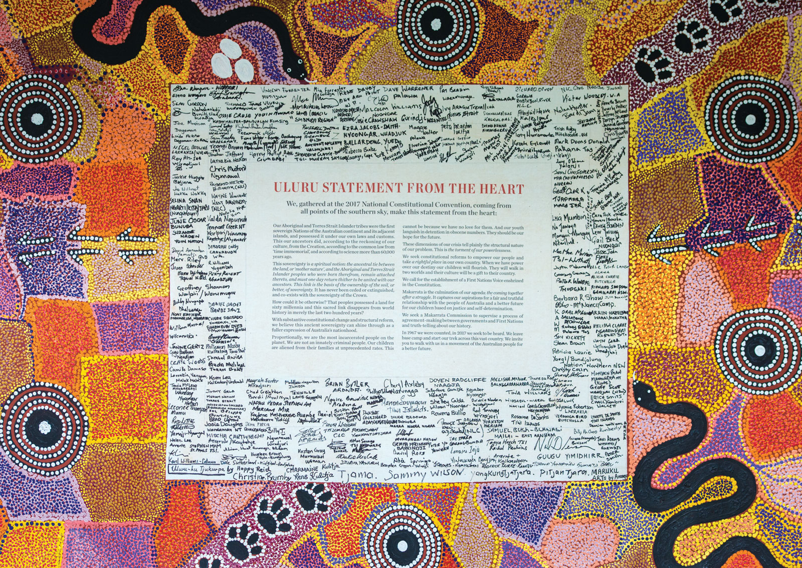The Uluru Statement from the Heart was made on the 26 May 2017 by delegates at the Referendum Convention at Uluru.