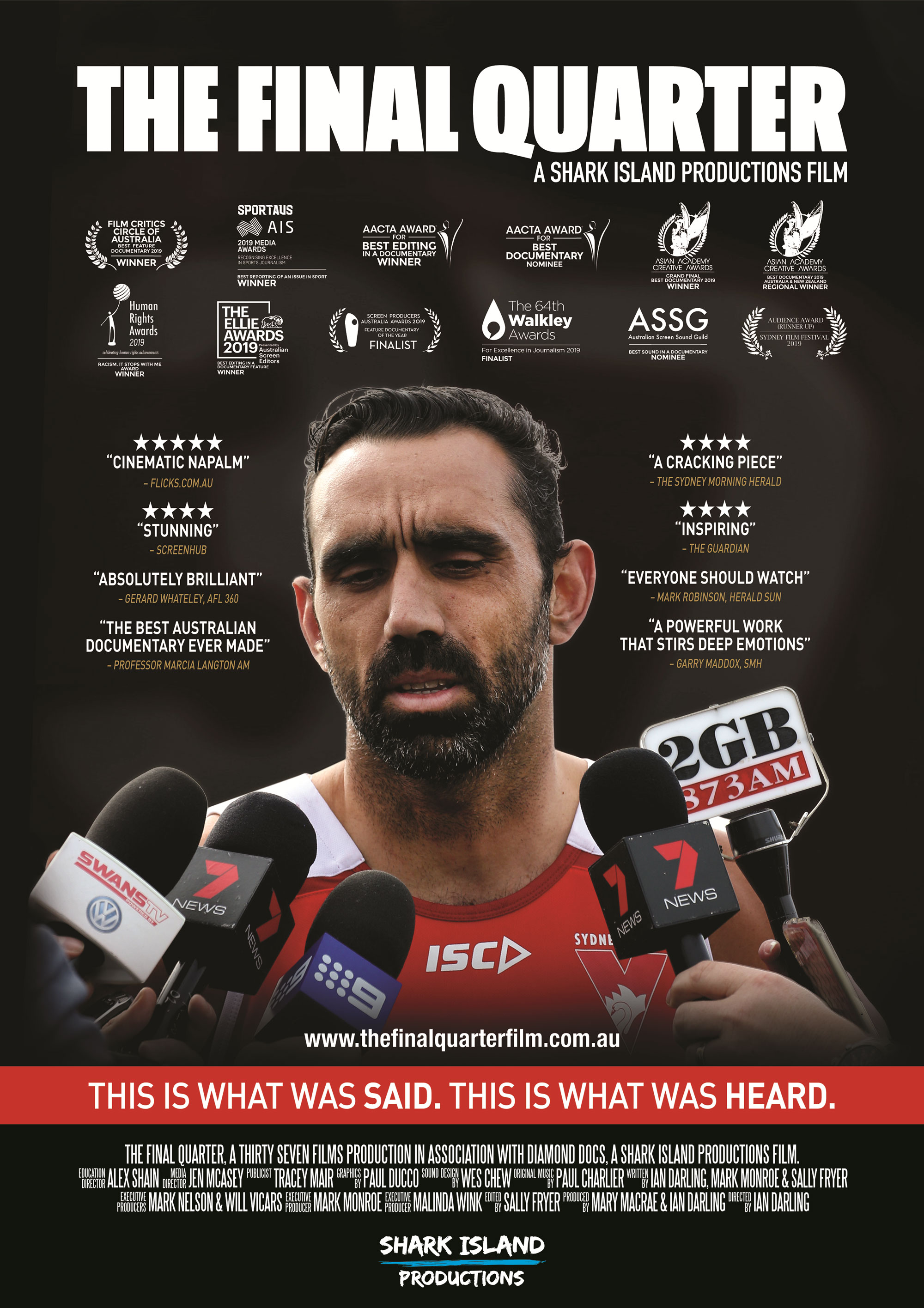 Poster for the documentary The Final Quarter (2019).