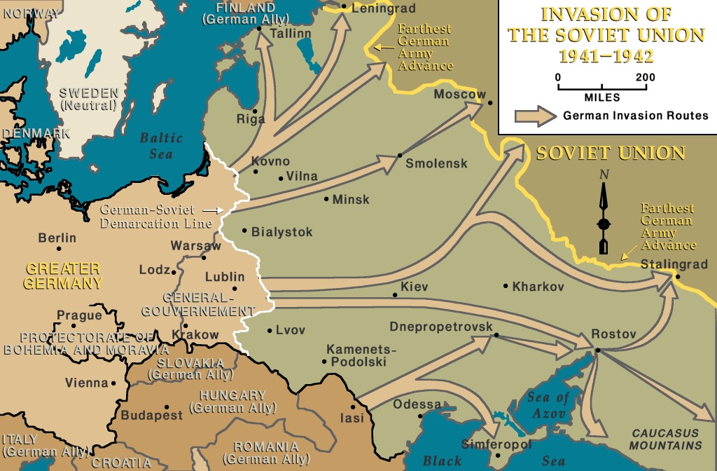 <p>Invasion of the Soviet Union 1941–42</p>
