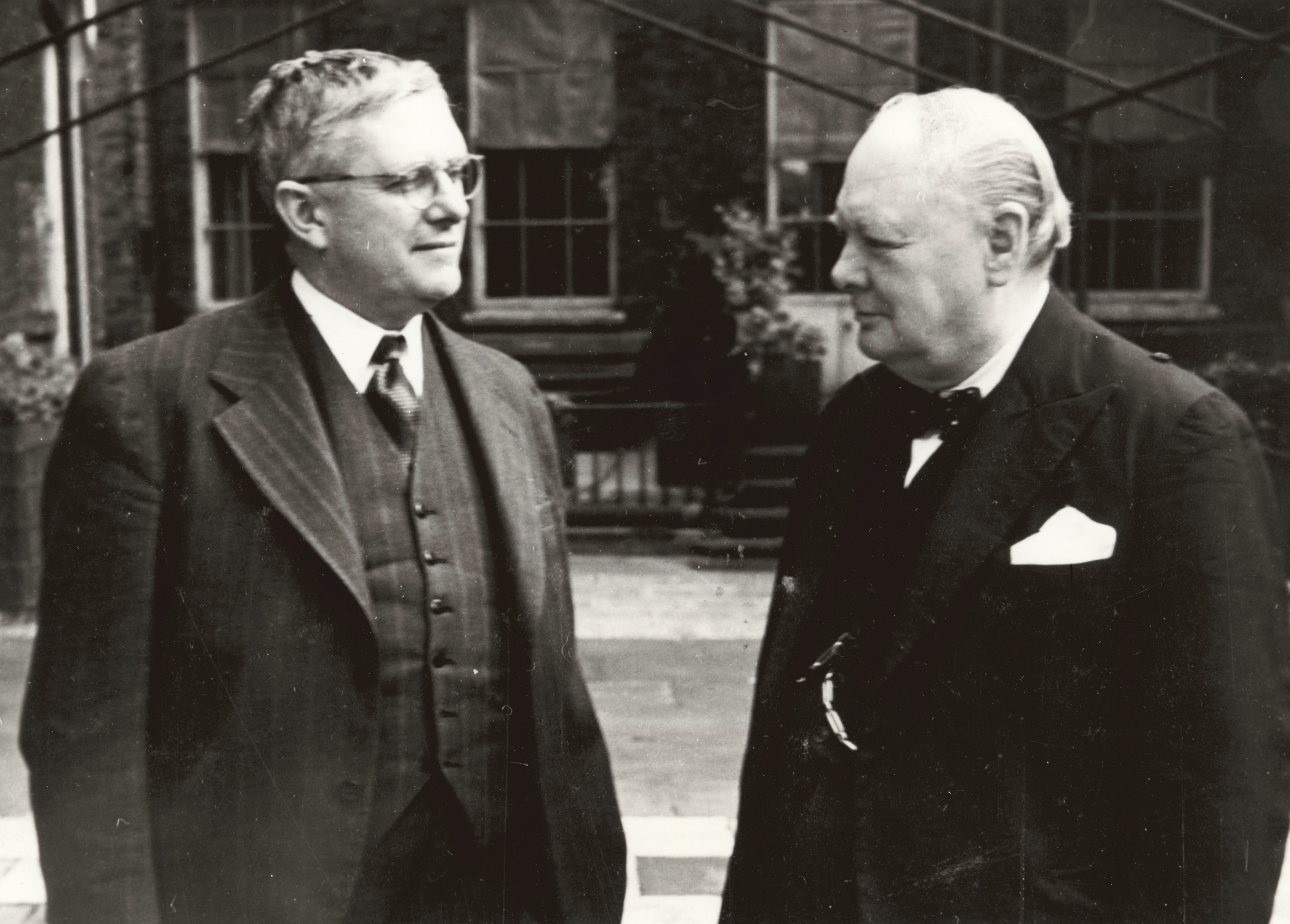 Australia’s Minister for External Affairs, Dr VH Evatt (left) with British Prime Minister Winston Churchill, London,1942or 1943.