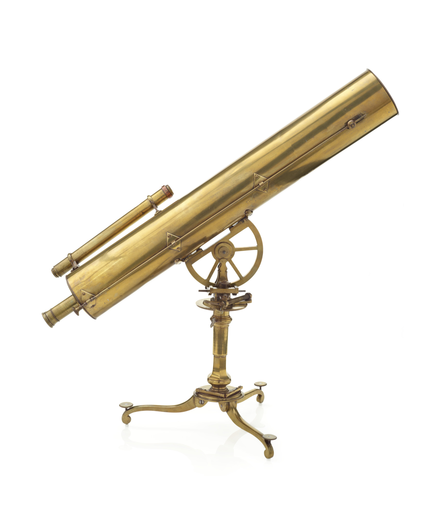 Astronomical telescope (Gregorian reflector type), from about 1765, England, by Heath and Wing, London.