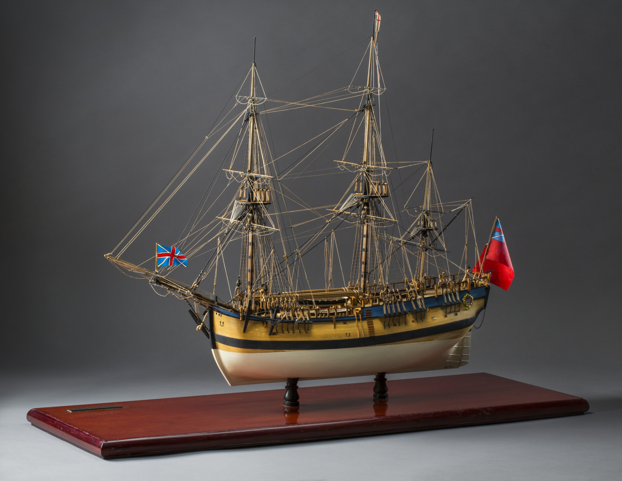 Scale model of HMB Endeavour.