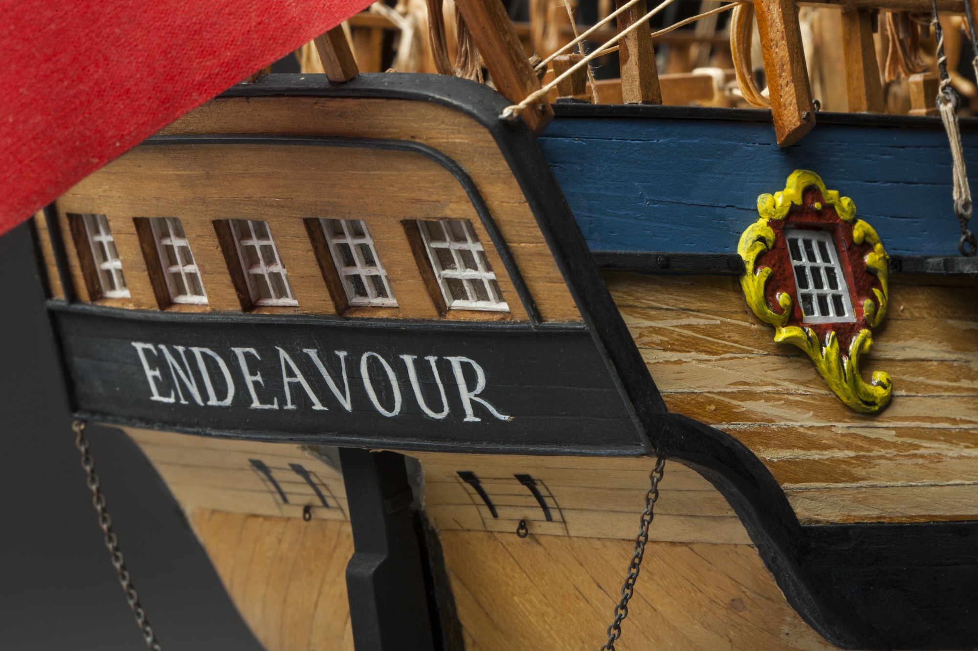 Scale model of HMB Endeavour.