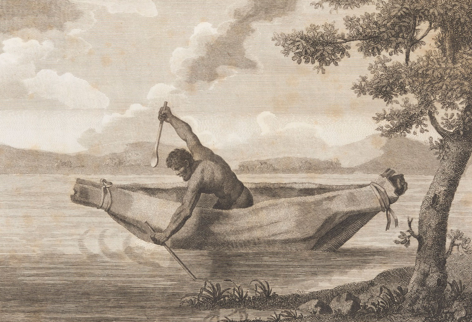 An engraving believed to be the only known depiction of Pemulwuy.