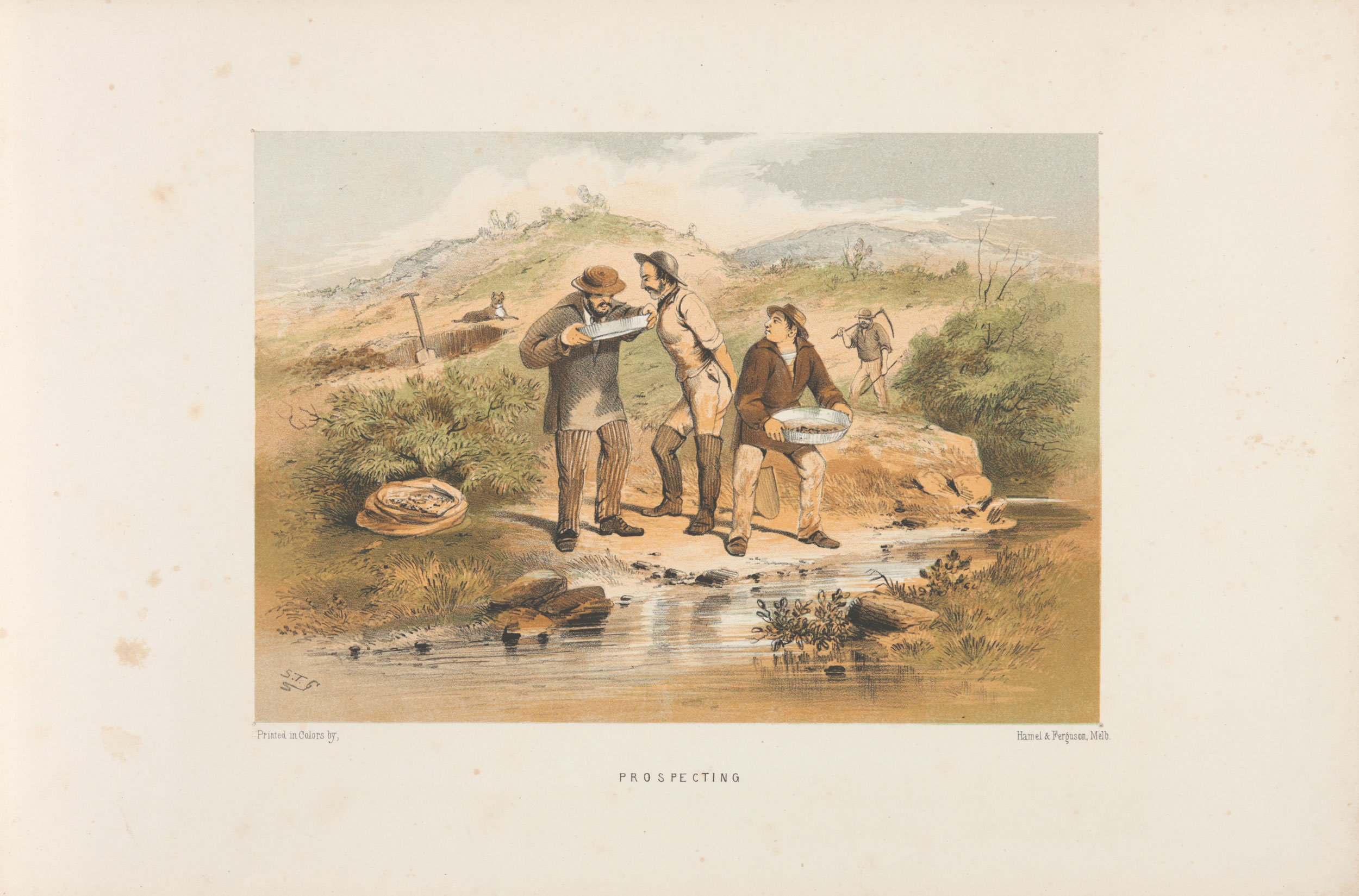 ‘Prospecting’, by Samuel Thomas Gill, 1865.