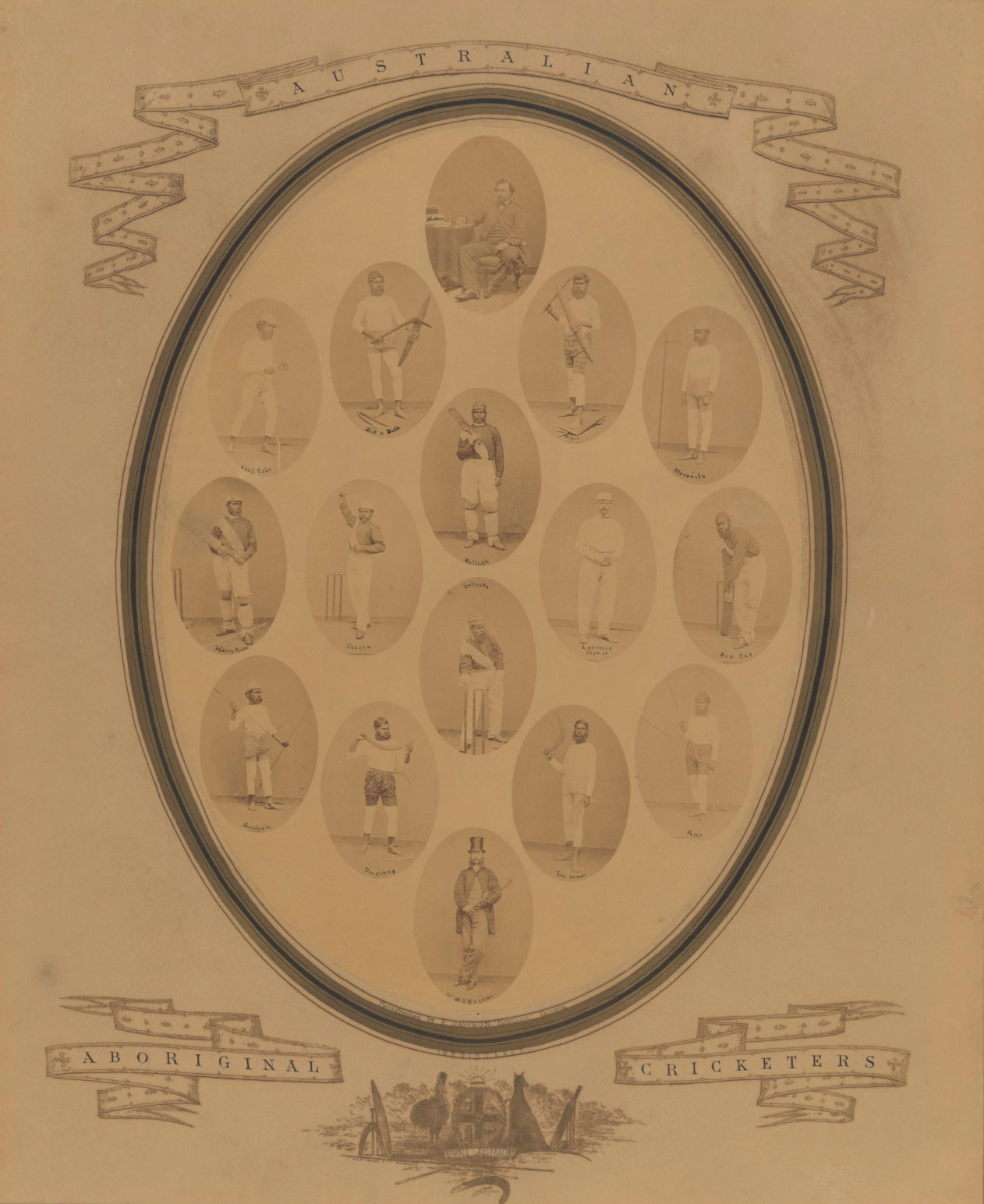 <p>Photo collage by Peter Dawson to promote the 1868 Aboriginal cricket team tour</p>
