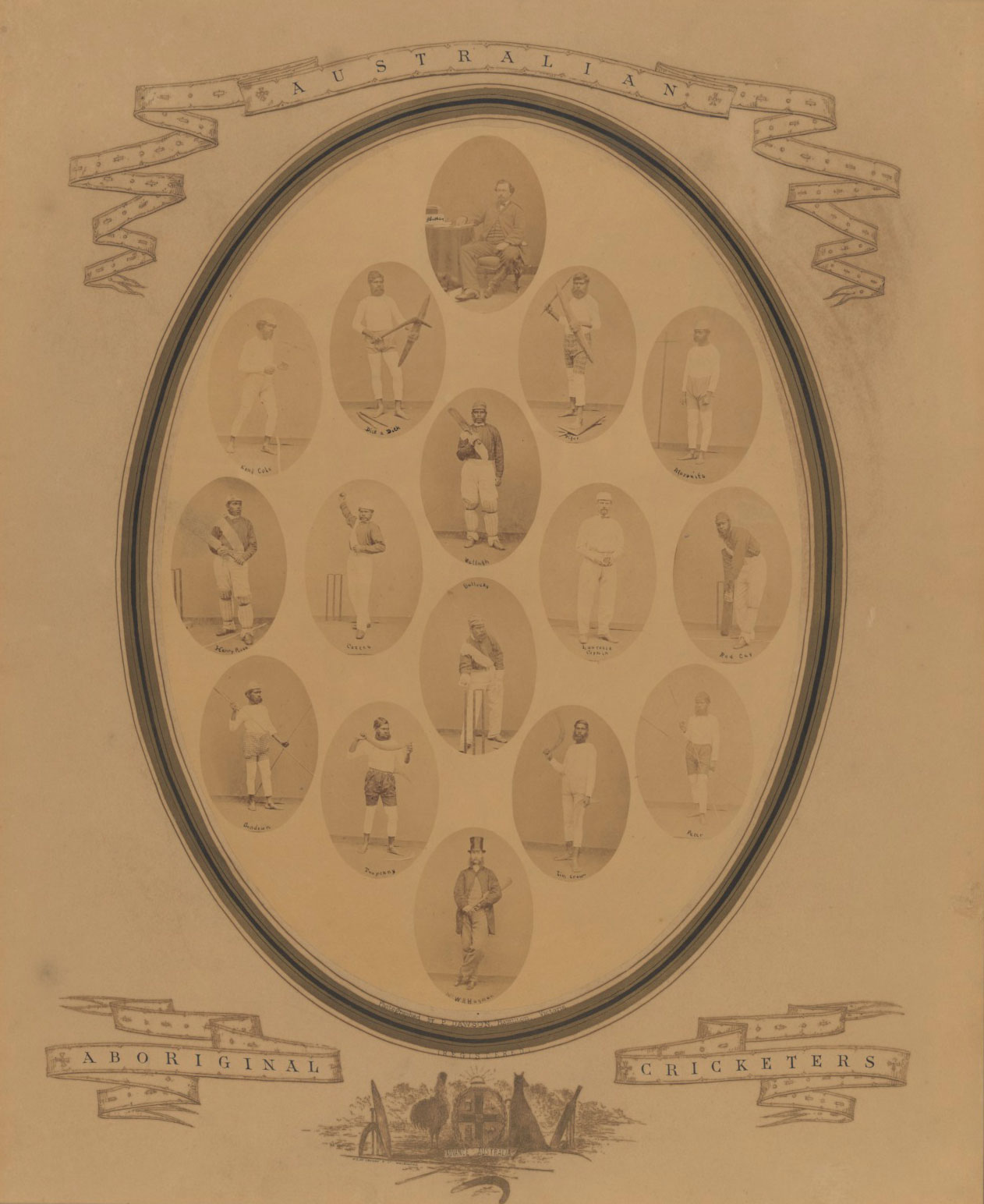 <p>Photo collage by Peter Dawson to promote the 1868 Aboriginal cricket team tour</p>
