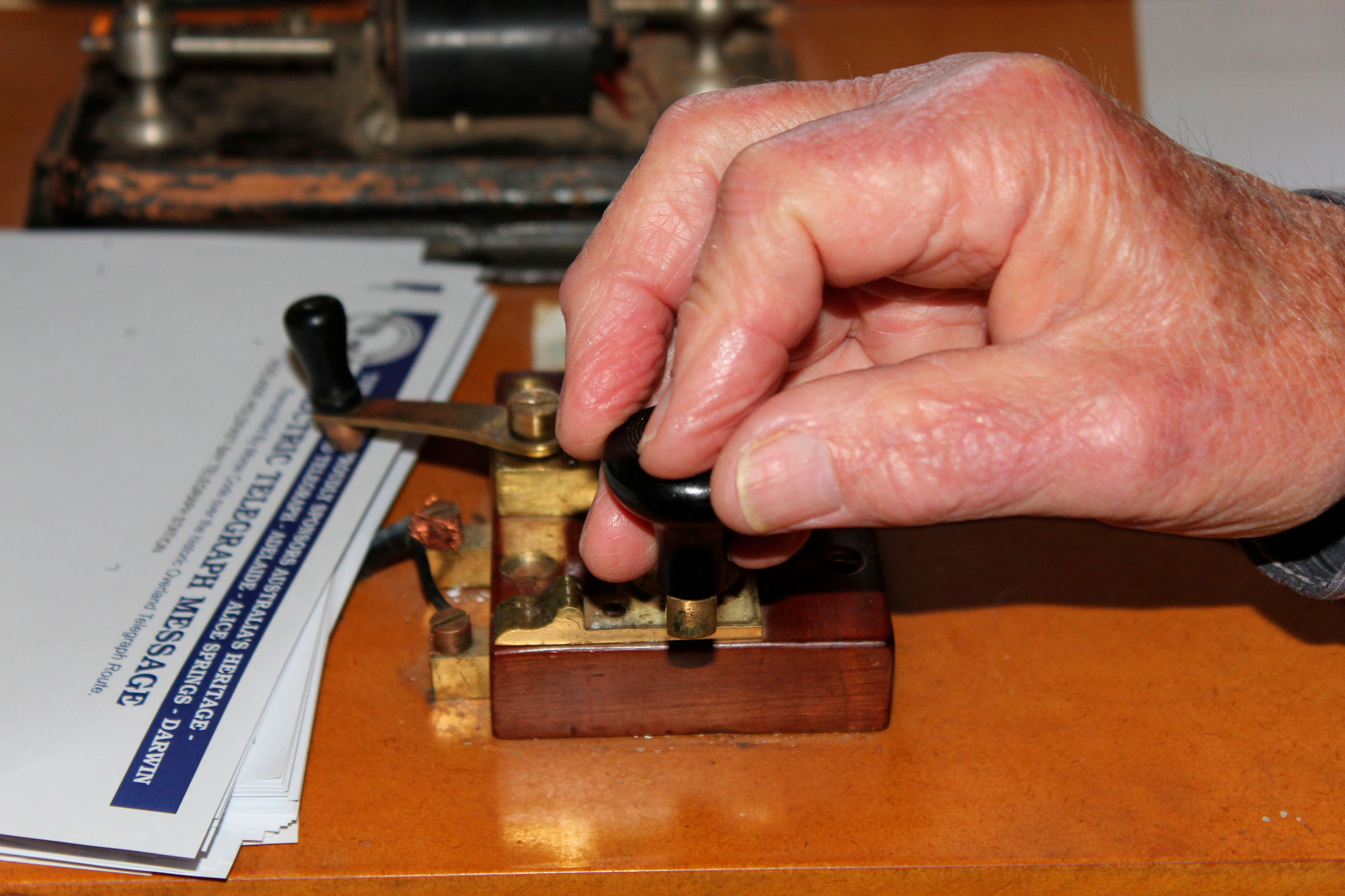 <p>Morse code machine</p>
