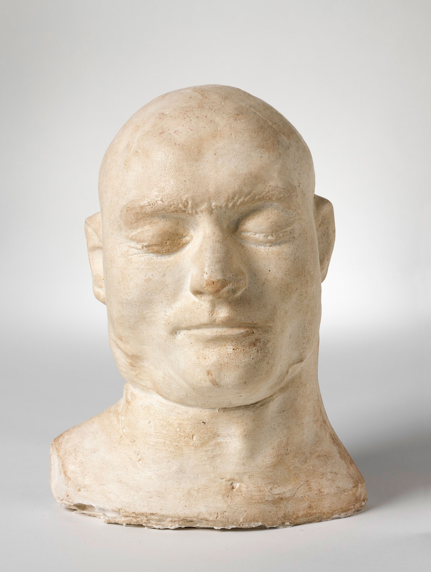 <p>Plaster death mask of the head of bushranger Ned Kelly</p>
